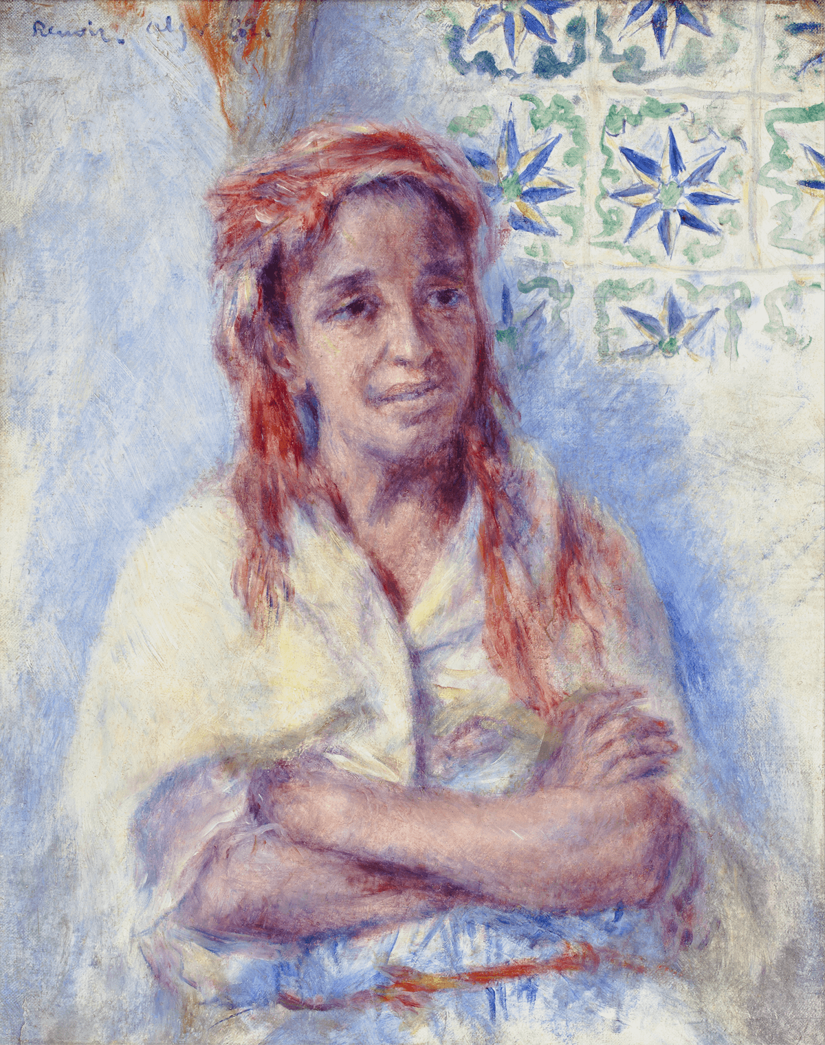 皮耶—奧古斯特．雷諾瓦（Pierre-Auguste Renoir），《阿拉伯女人》，1882年，油彩、畫布，29.8×24公分，Worcester Art Museum Purchase, 1935.8