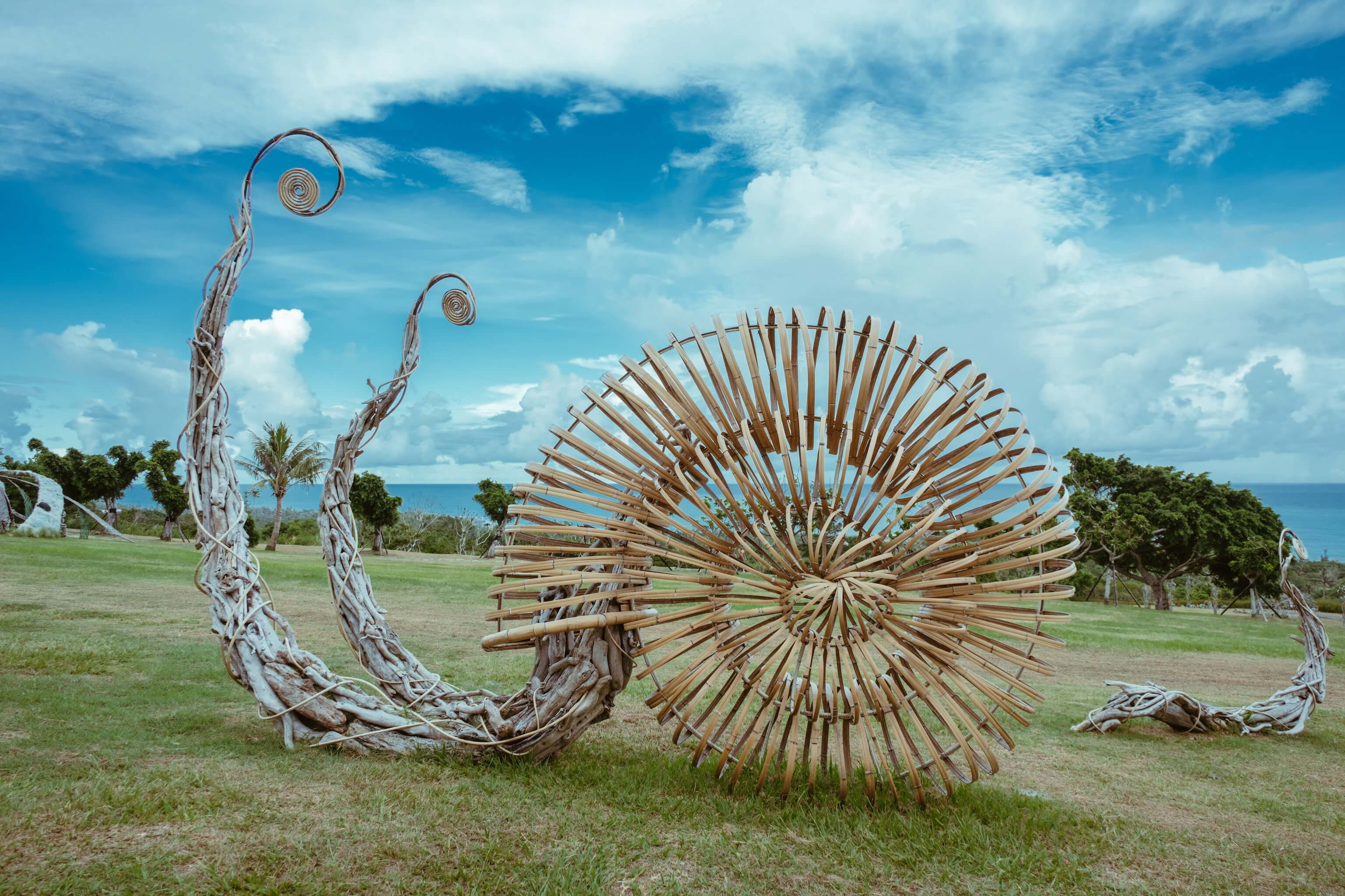 來自馬來西亞的藝術家陳抒漫在都歷遊客中心的作品「蕨處逢生Vitality in Ferns」。