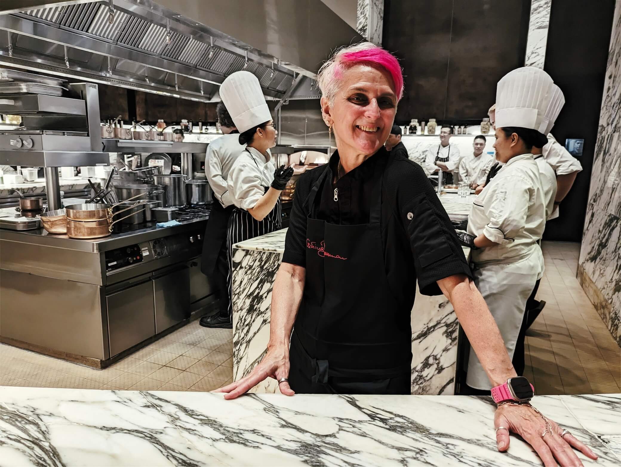 歐洲最佳女主廚Cristina Bowerman曾是個法律人，後來在David Bull、James Beard等大廚指導下走上廚藝之路。（攝影／高麗音）