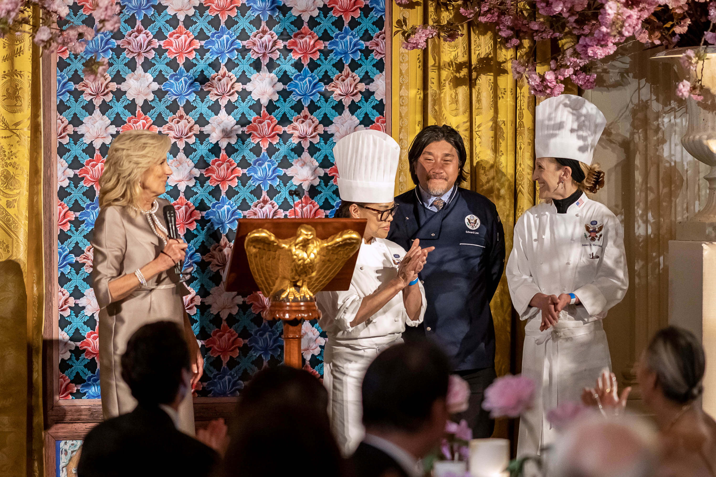 愛德華李為2023年韓國總統尹錫悅訪美時的白宮國宴客座主廚。（圖片來源／Adam Schultz）