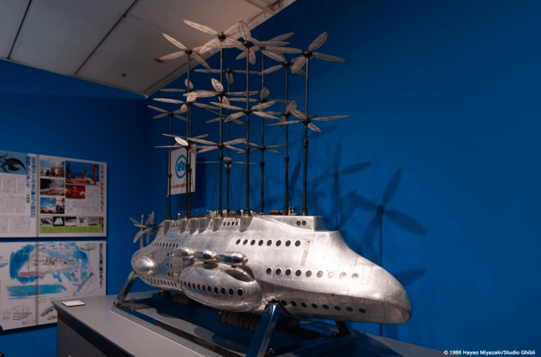 《天空之城》飛行船長達2公尺，曾在Maxell公司的廣告中亮相。圖片來源｜聯合數位文創提供