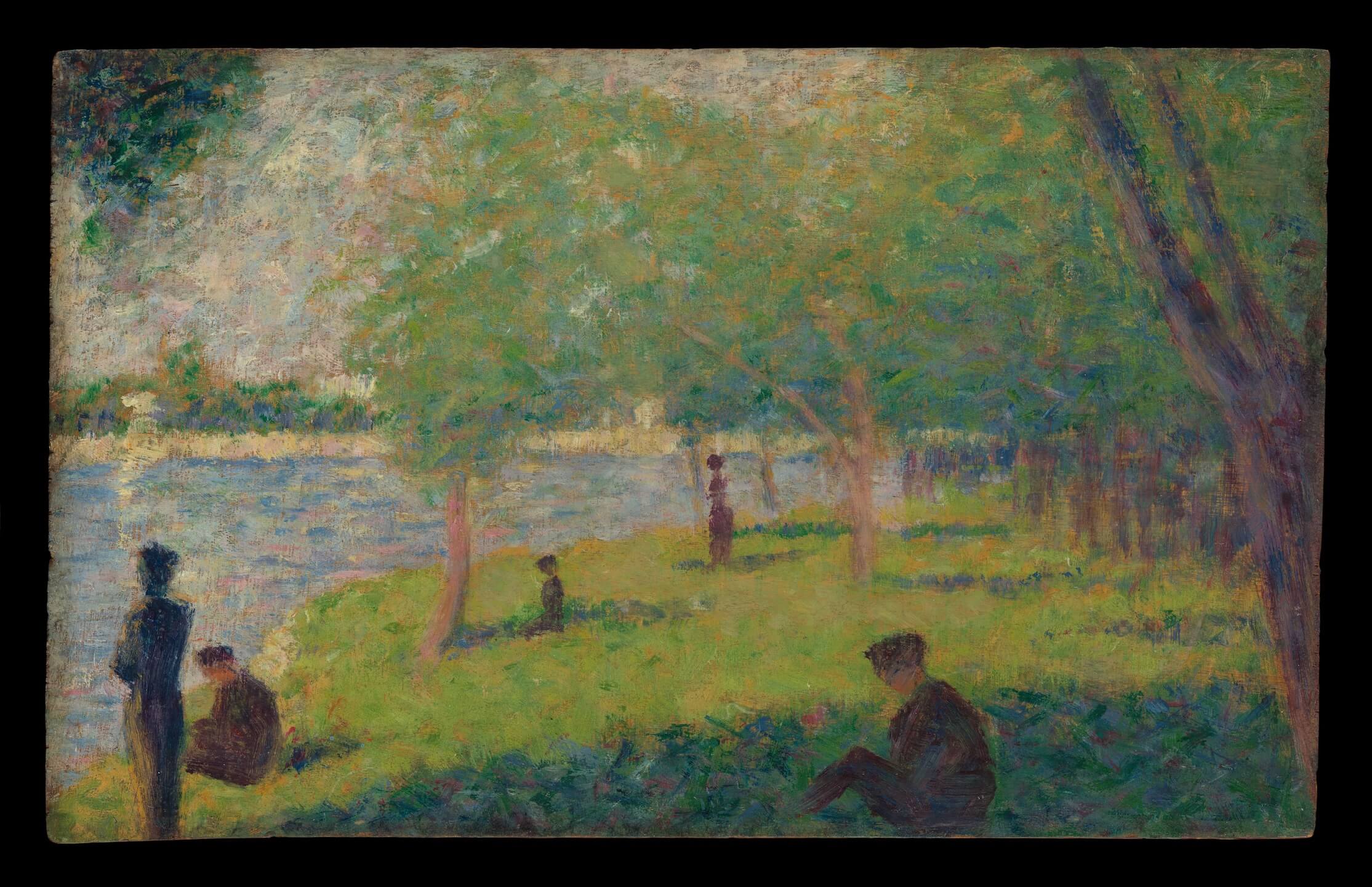 喬治秀拉_《大碗島的星期天下午》習作_1884 © The Metropolitan Museum of Art_Georges Seuart_Study for A Sunday on La Grande Jatte（時藝多媒體提供）