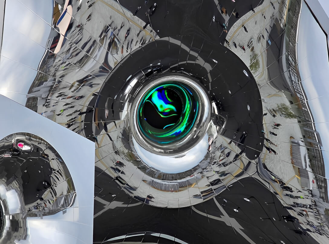 null²從上到下全是鏡面設計。攝影／蘇祐萱