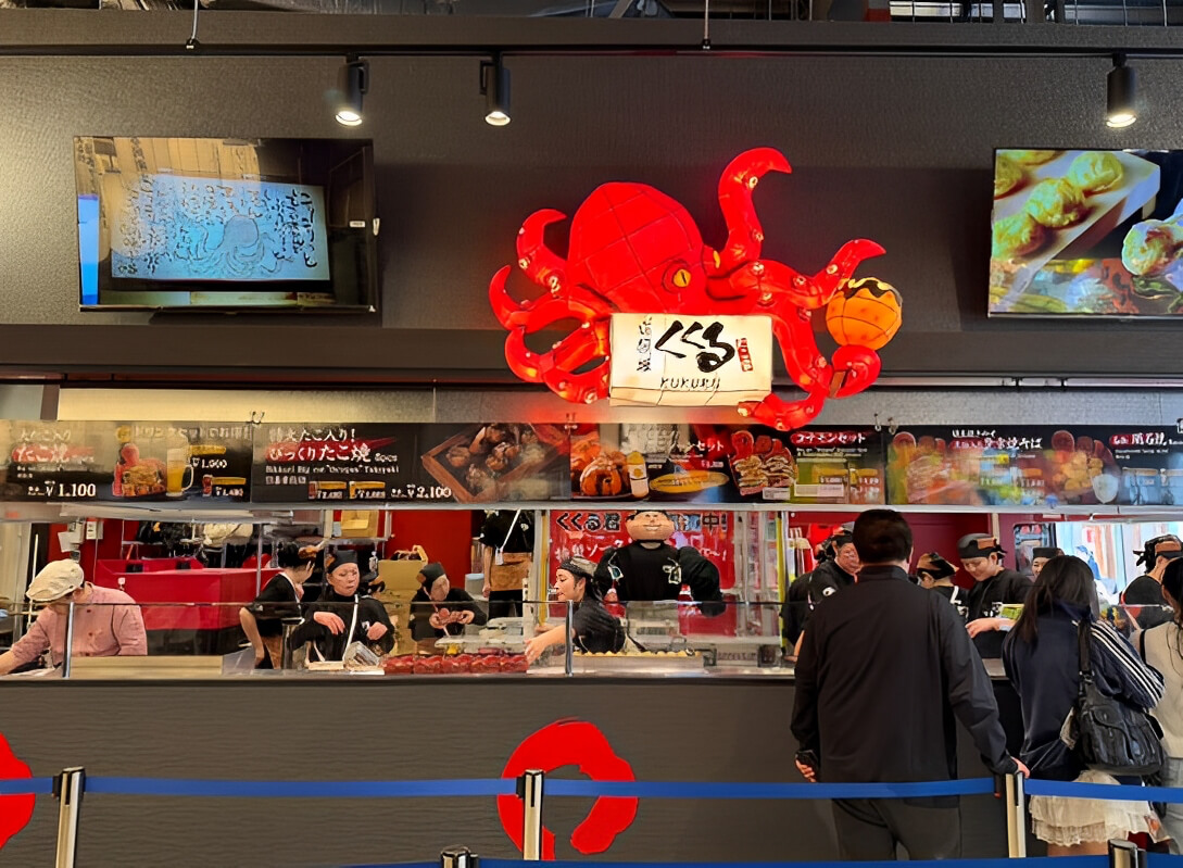 道頓堀章魚燒名店くくる。攝影／蘇祐萱