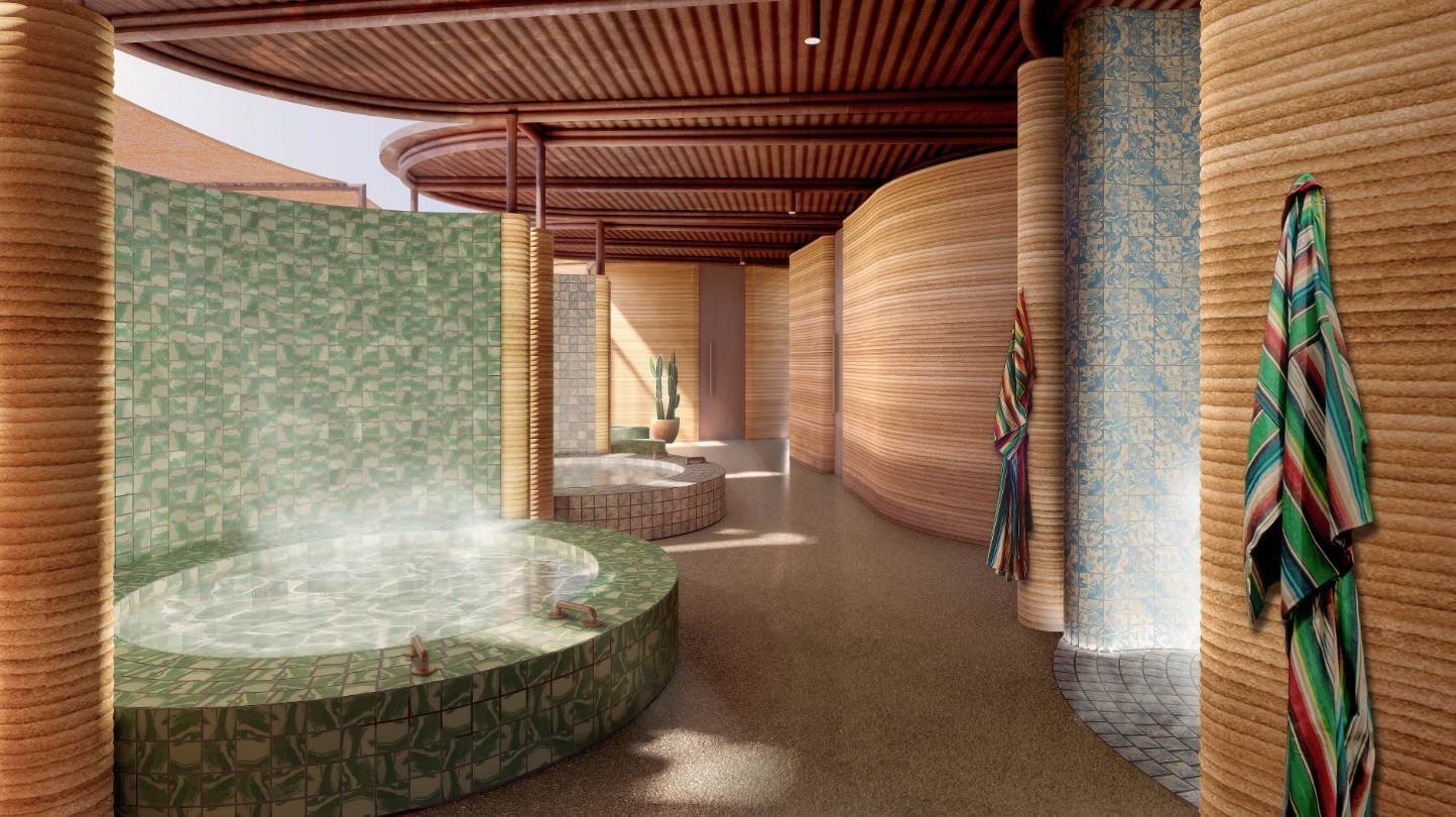 團隊從當地風土文化汲取靈感，搭配地貌呼應建材質感。圖片來源｜El Cosmico