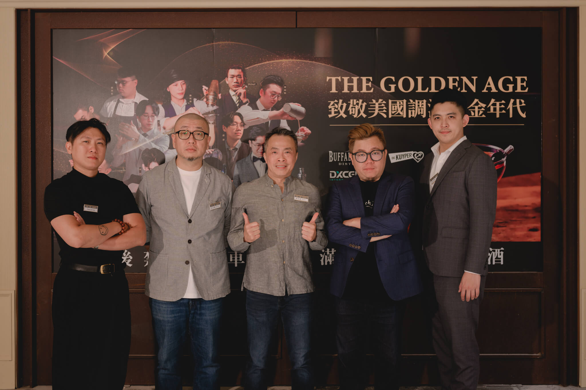 評審左起依次為Vincent, 徐文駿Jaffee Hsu, 陳展鑫總經理，Nono Yu, 高永霈Pedison。