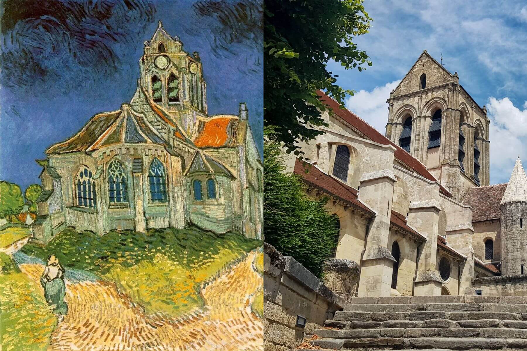奧維爾教堂 (The Church at Auvers), 1890｜Vincent Van Gogh