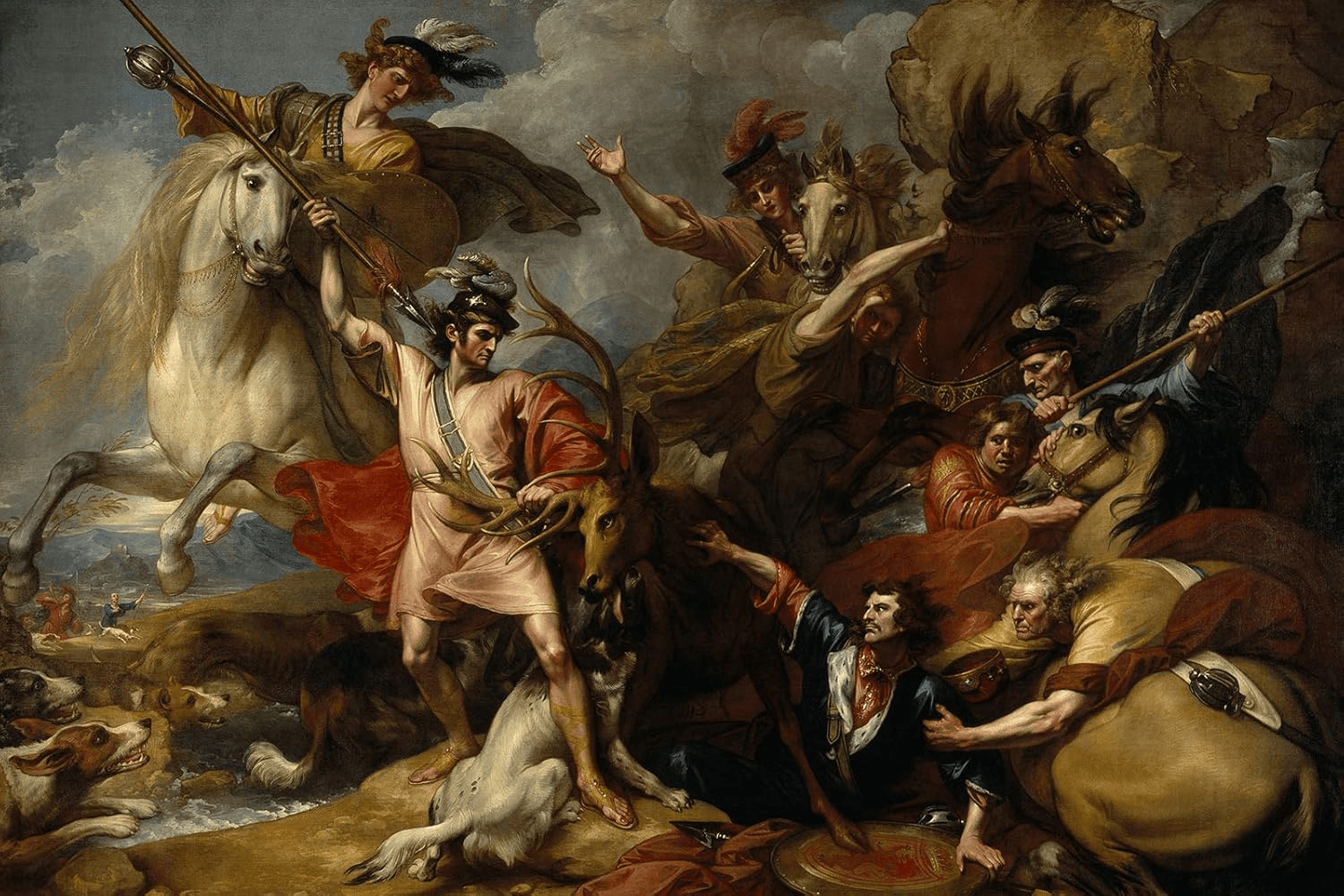 Benjamin West - Alexander III The Death of the Stag (1786)