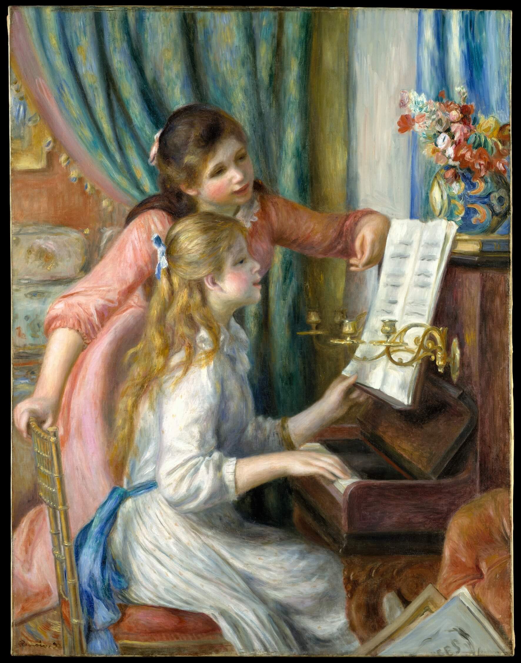 《彈鋼琴的兩位少女》1892 © The Metropolitan Museum of Art_Auguste Renoir_Two Young Girls at the Piano（照片來源／時藝多媒體提供）