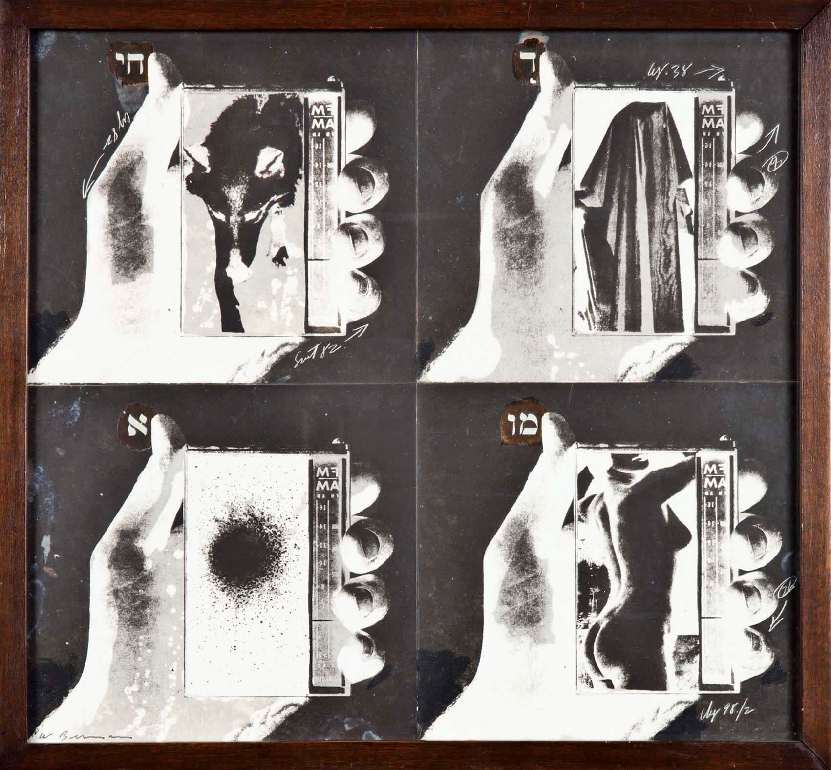 華萊士·伯曼 Wallace Berman 無題 Untitled (A1-Wolf), 1964-76 四聯負片  圖片提供：亞紀畫廊，Michael Kohn Gallery 