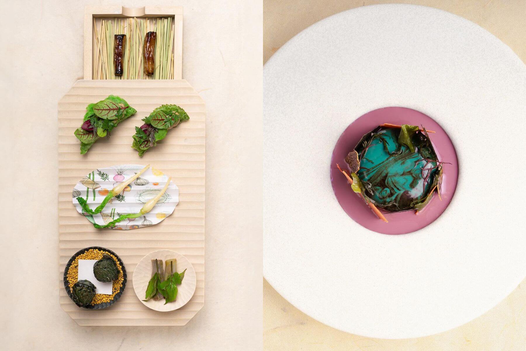 左為EVETT「春菜」，右為EVETT招牌「海帶蛋糕」。（圖/EVETT IG）