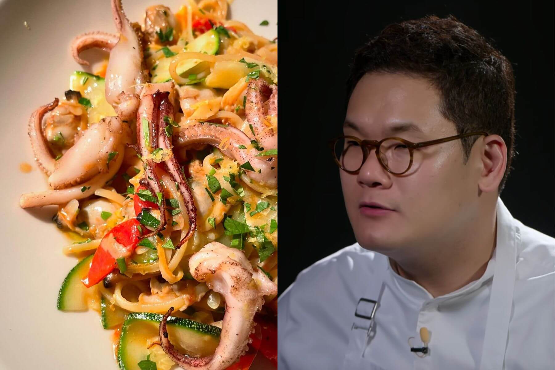 PONO BUONO隱藏菜色Linguine Alle Vongole with Grilled Calamari Legs。（圖/PONO BUONO IG、Netflix）