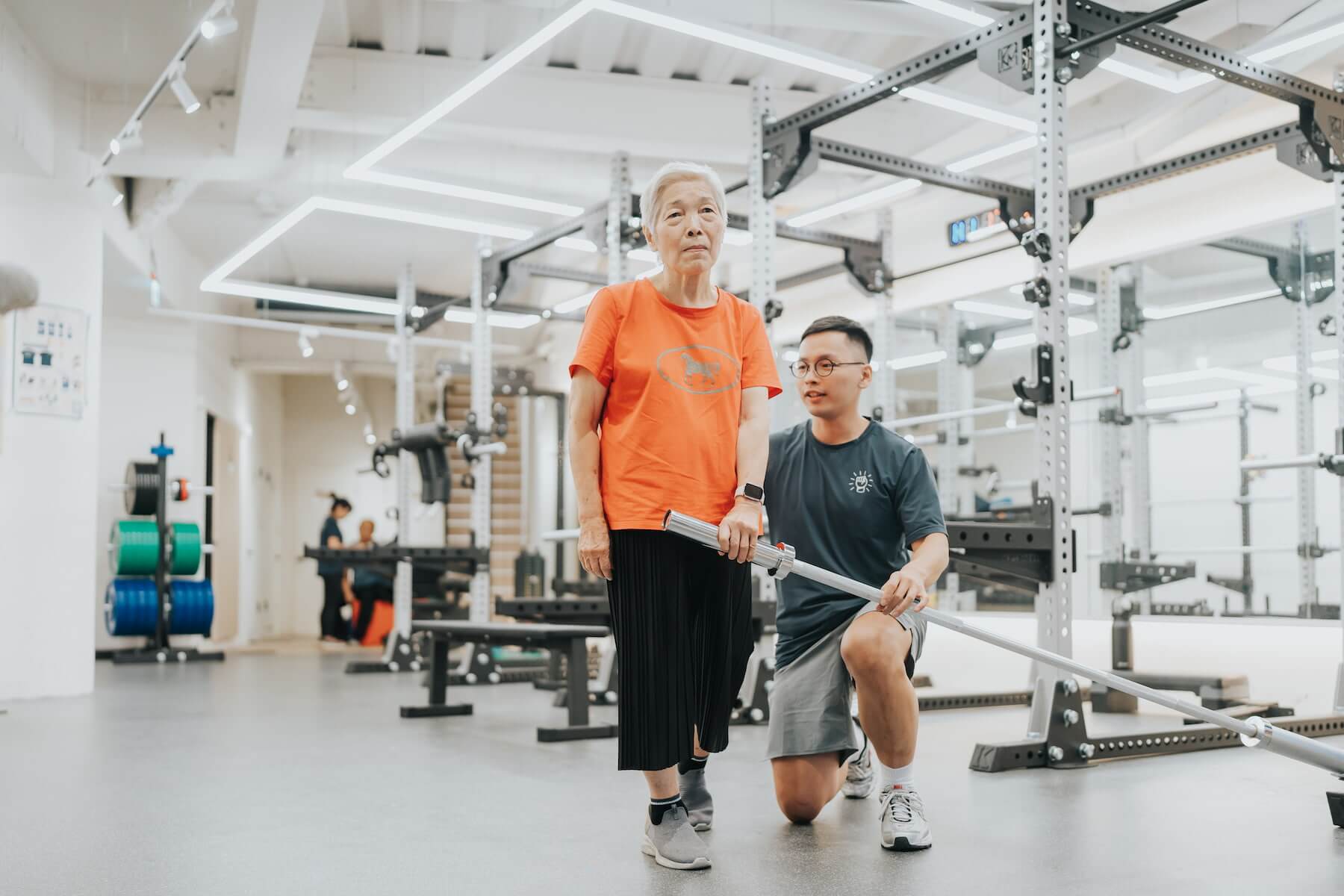 「練健康」專注於協助老年人肌力訓練個案。攝影/KRIS KANG