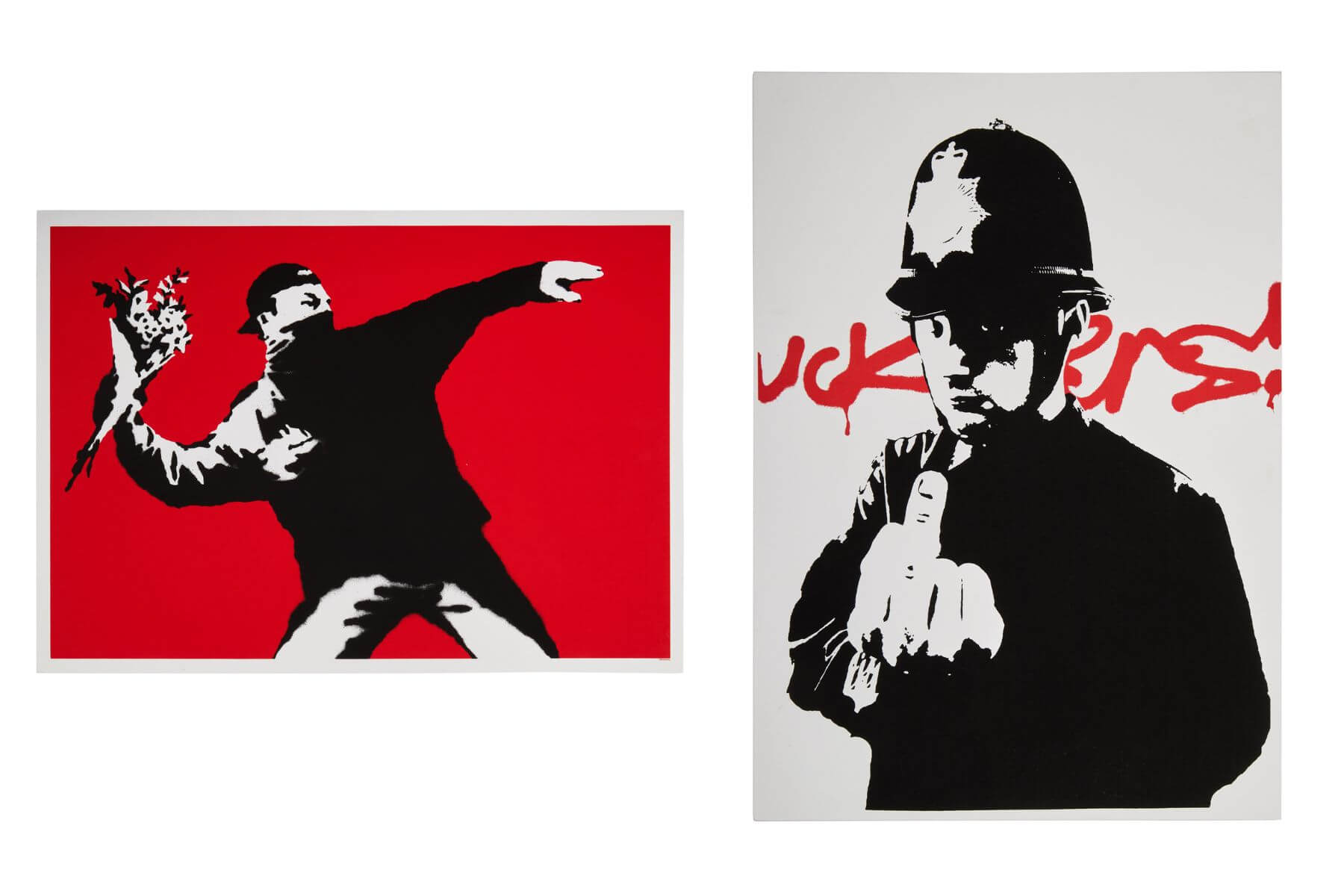 《愛在空中》（左）；《粗魯警察》（右）。