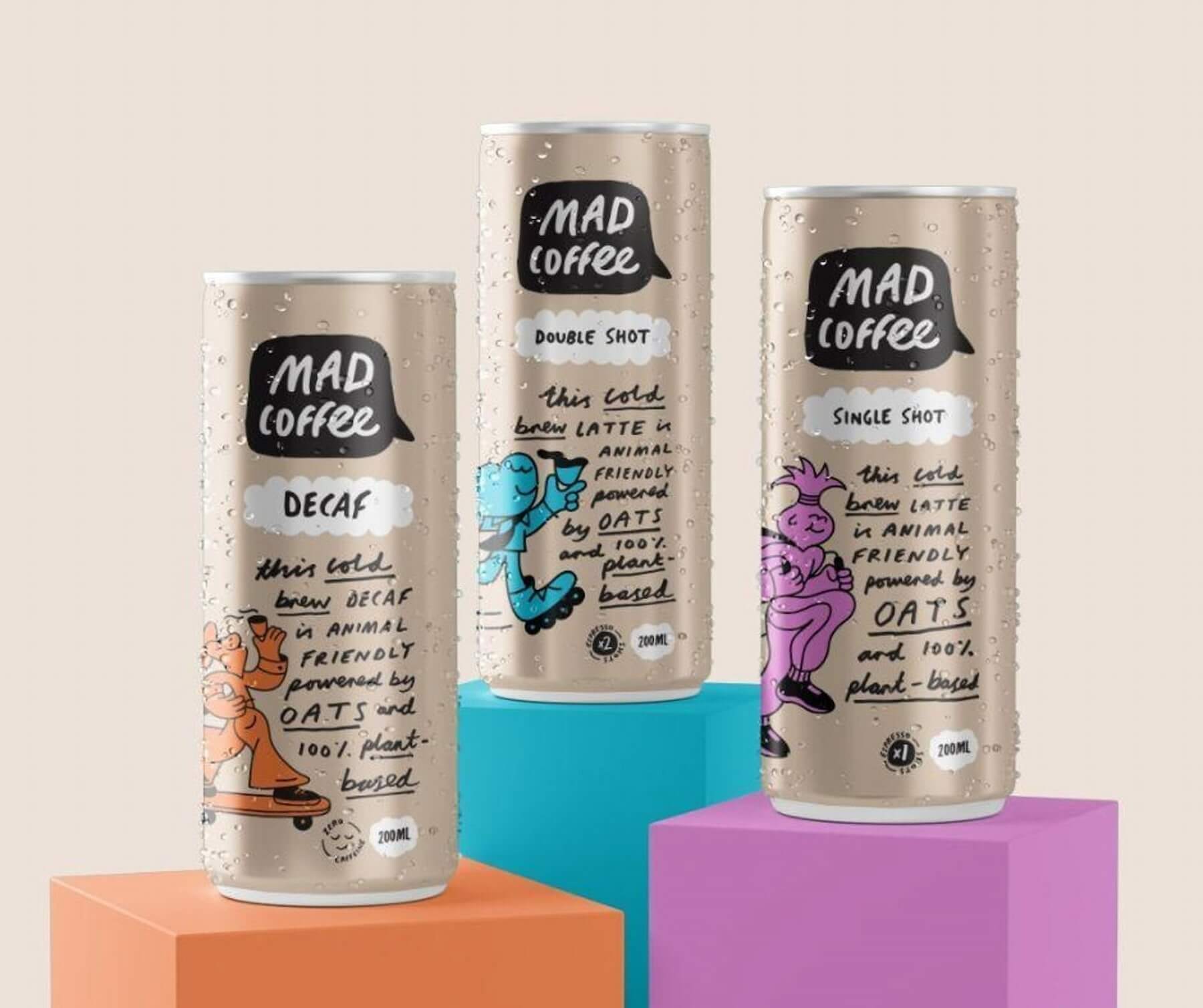 新加坡新創Mad Foods與TurtleTree攜手推出添加純素乳鐵蛋白的燕麥奶咖啡Mad Coffee。（圖片來源／社企流提供)