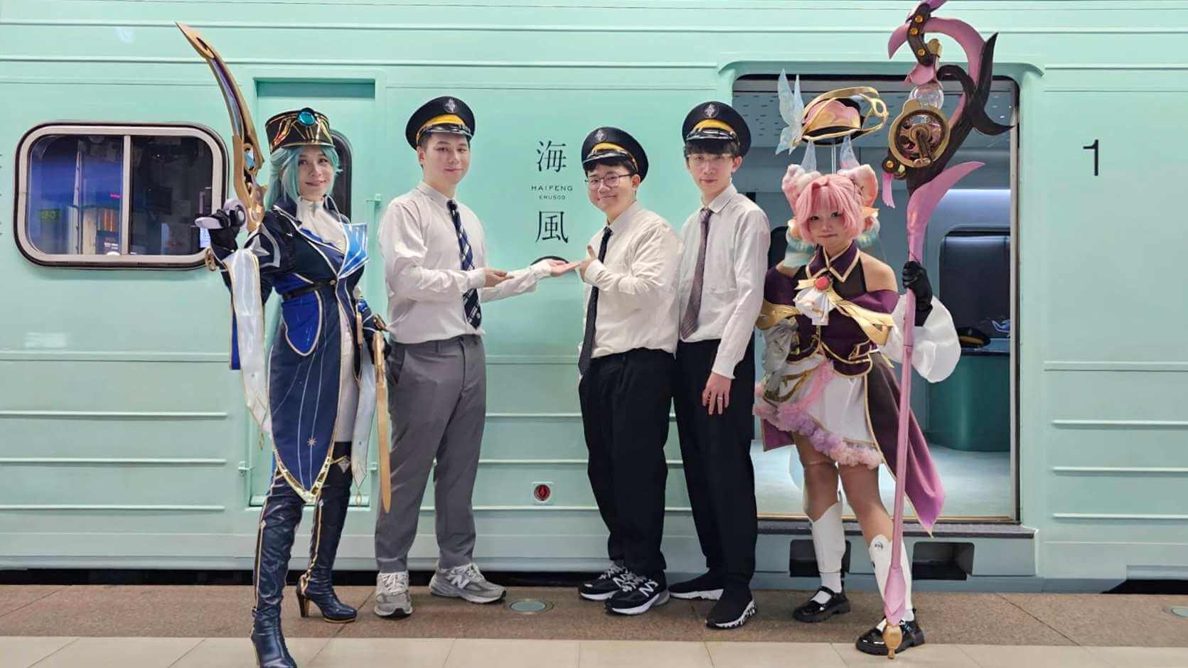 《傳說對決》九週年在海風號上以「巡夢列車」開箱，電競對戰×甜點饗宴×鐵道冒險一次滿足。圖片來源｜記者許家禎
