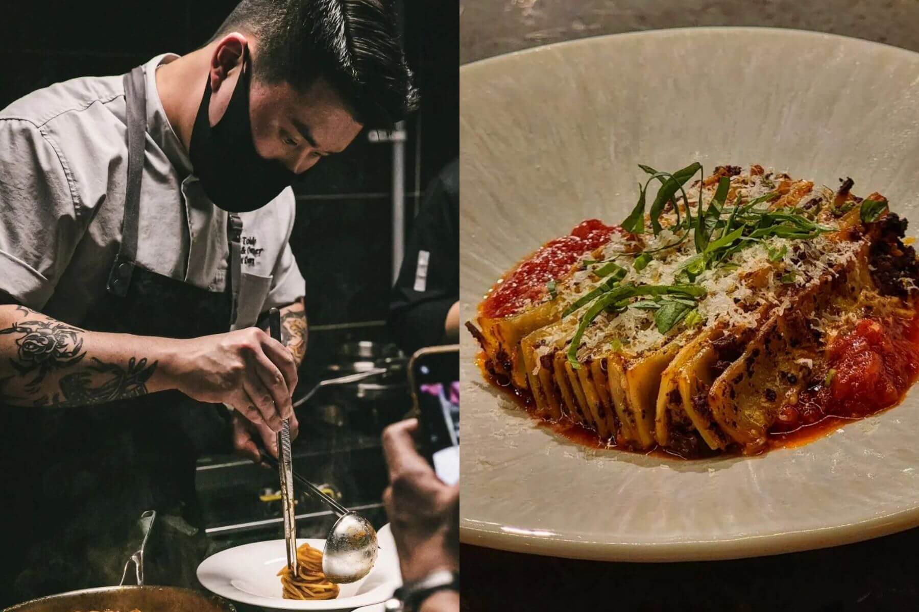 自開店以來都獨自服務客人，Via Toledo Pasta Bar招牌菜之一為「爺爺的千層麵」（Lassgna del nonno）。（圖/Via Toledo Pasta Bar IG）