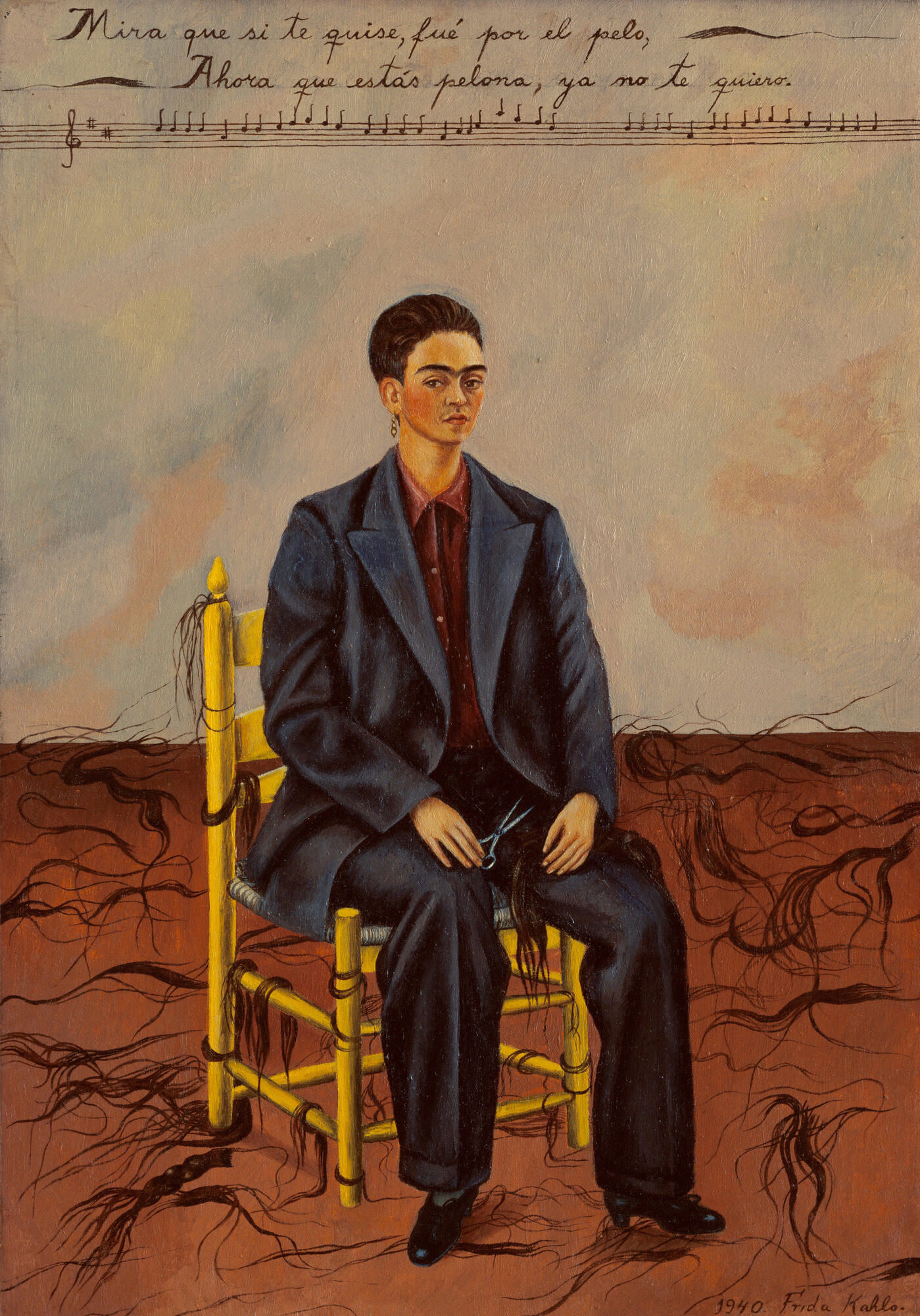 Frida Kahlo. Self-Portrait with Cropped Hair. 1940