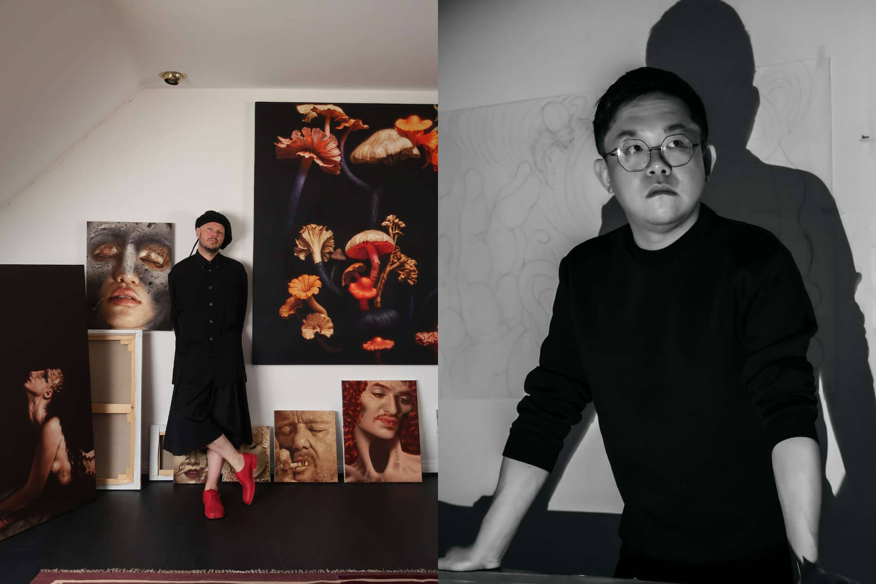 左/ 英國藝術家班傑明・斯皮爾斯（Benjamin Spiers）  右/台灣藝術家曾建穎（Tseng Chien-Ying）