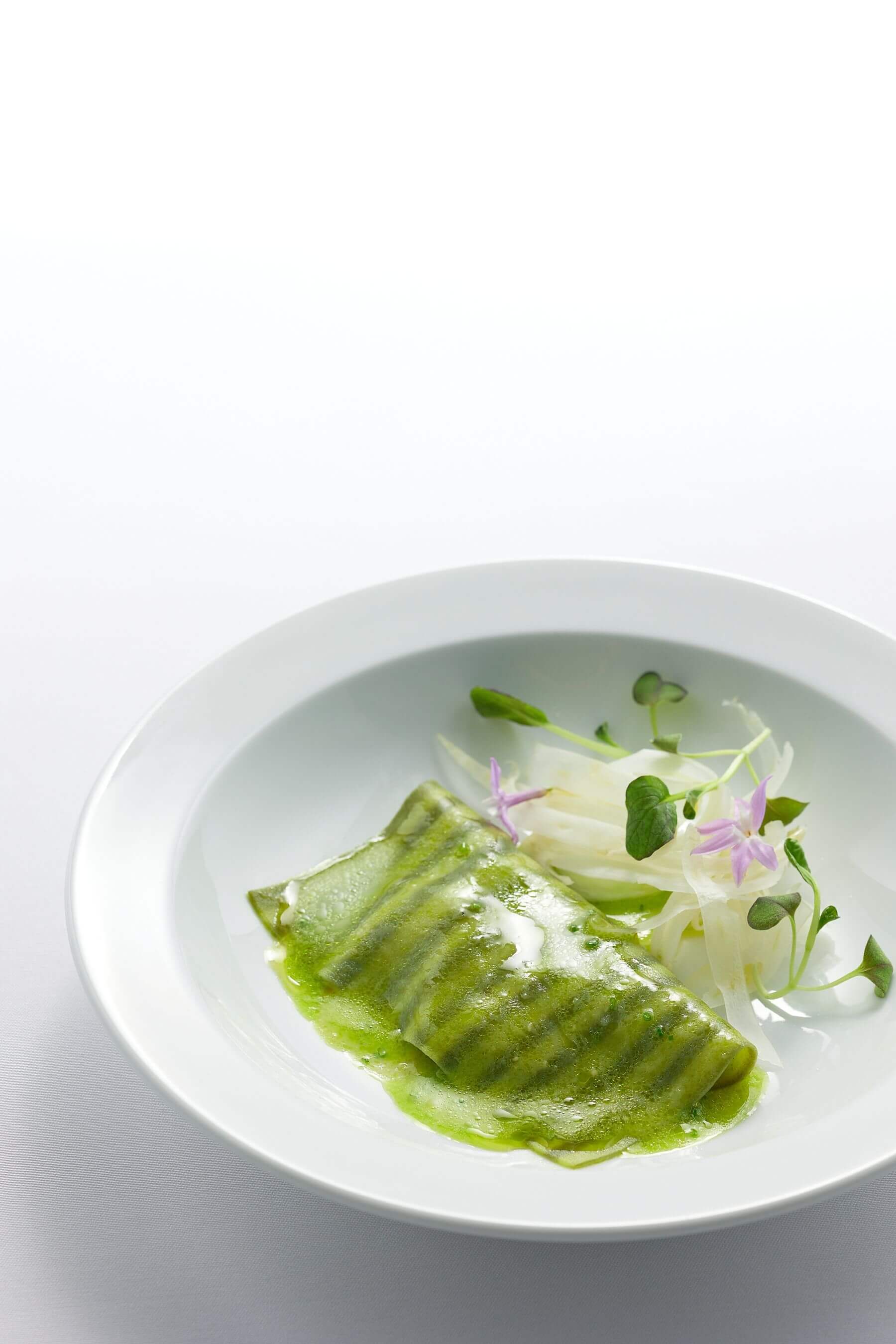 炭烤皎白筍手巾麵Fazzoletti。