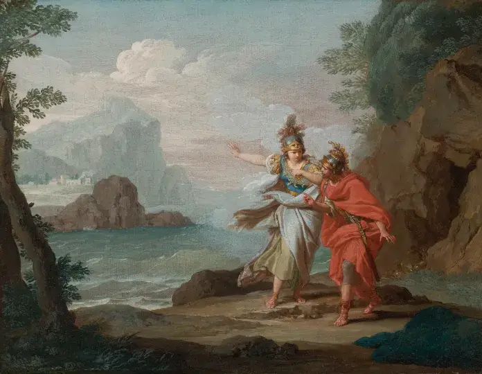 Athena Appearing To Odysseus To Reveal The Island Of Ithaca, By Giuseppe Bottani (1717–1784)