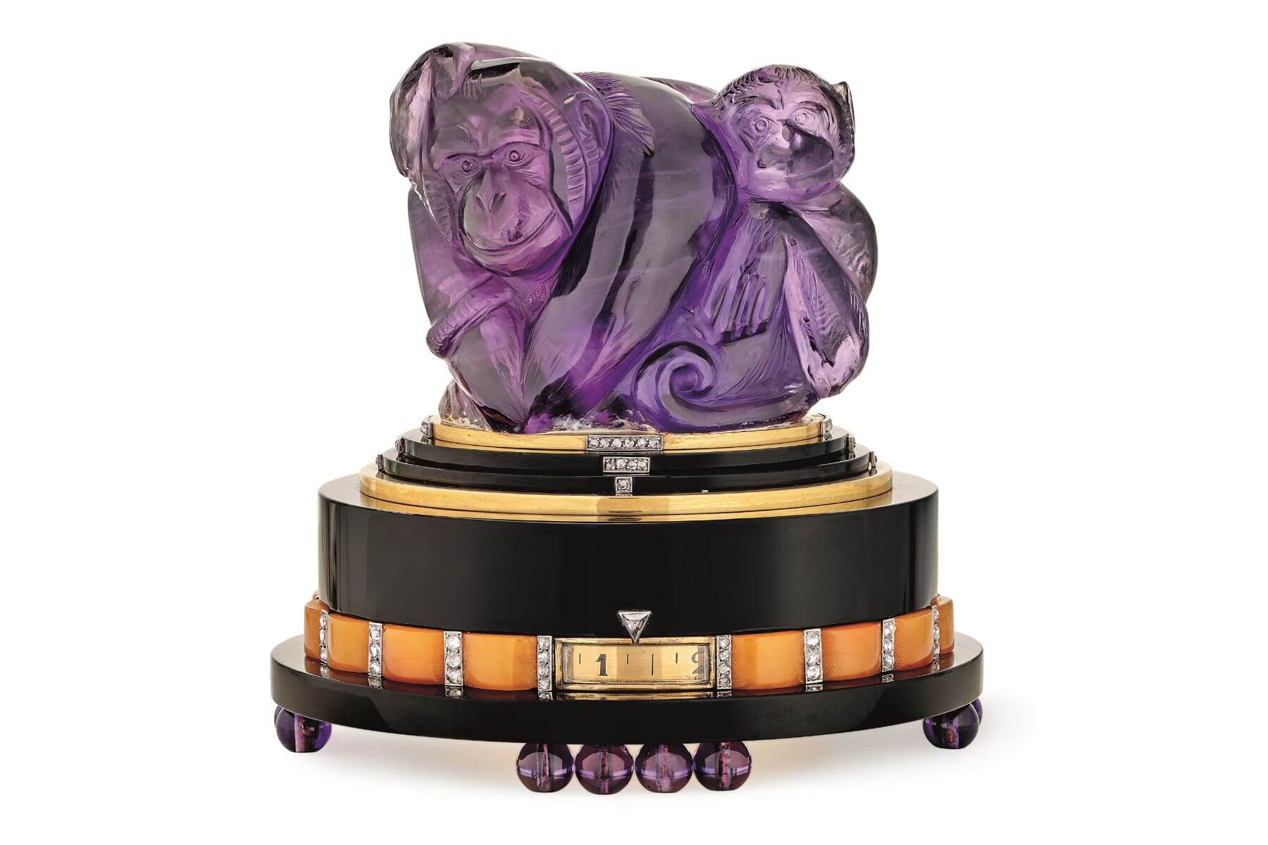 猴飾桌鐘，1926 年，Van Cleef & Arpels Collection