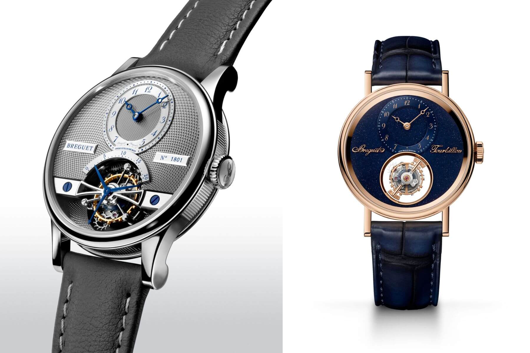 左：Classique Tourbillon 7357，右：Classique Tourbillon Sidéral 7255