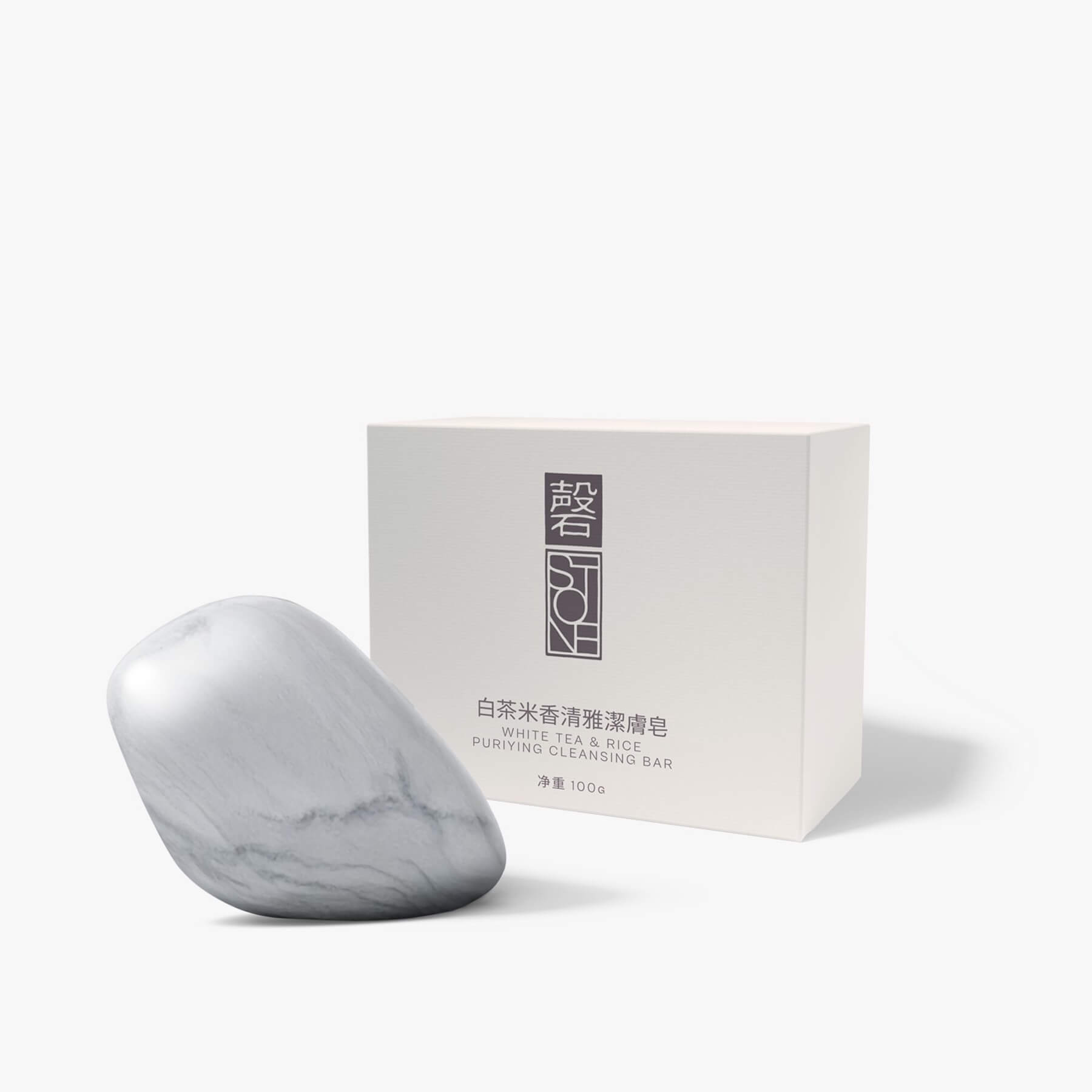 白茶米香清雅潔膚皂（100g / NTD 750）