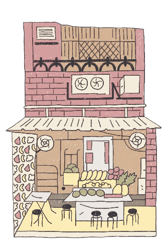 泰成水果店:在正興街上開店至今近九十年的泰成水果店,見證了正興街的興衰及變革,與蜷尾家比鄰,魅力及人潮卻絲毫不遜色,特色冰品哈密瓜冰是觀光客在烈陽下也願意排隊的清涼冰甜滋味。