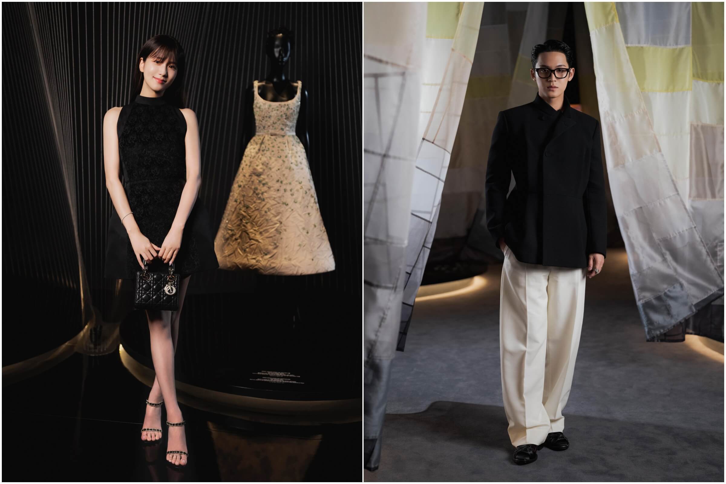 Dior全球品牌大使JISOO（左圖）；SEVENTEEN成員金珉奎（右圖）