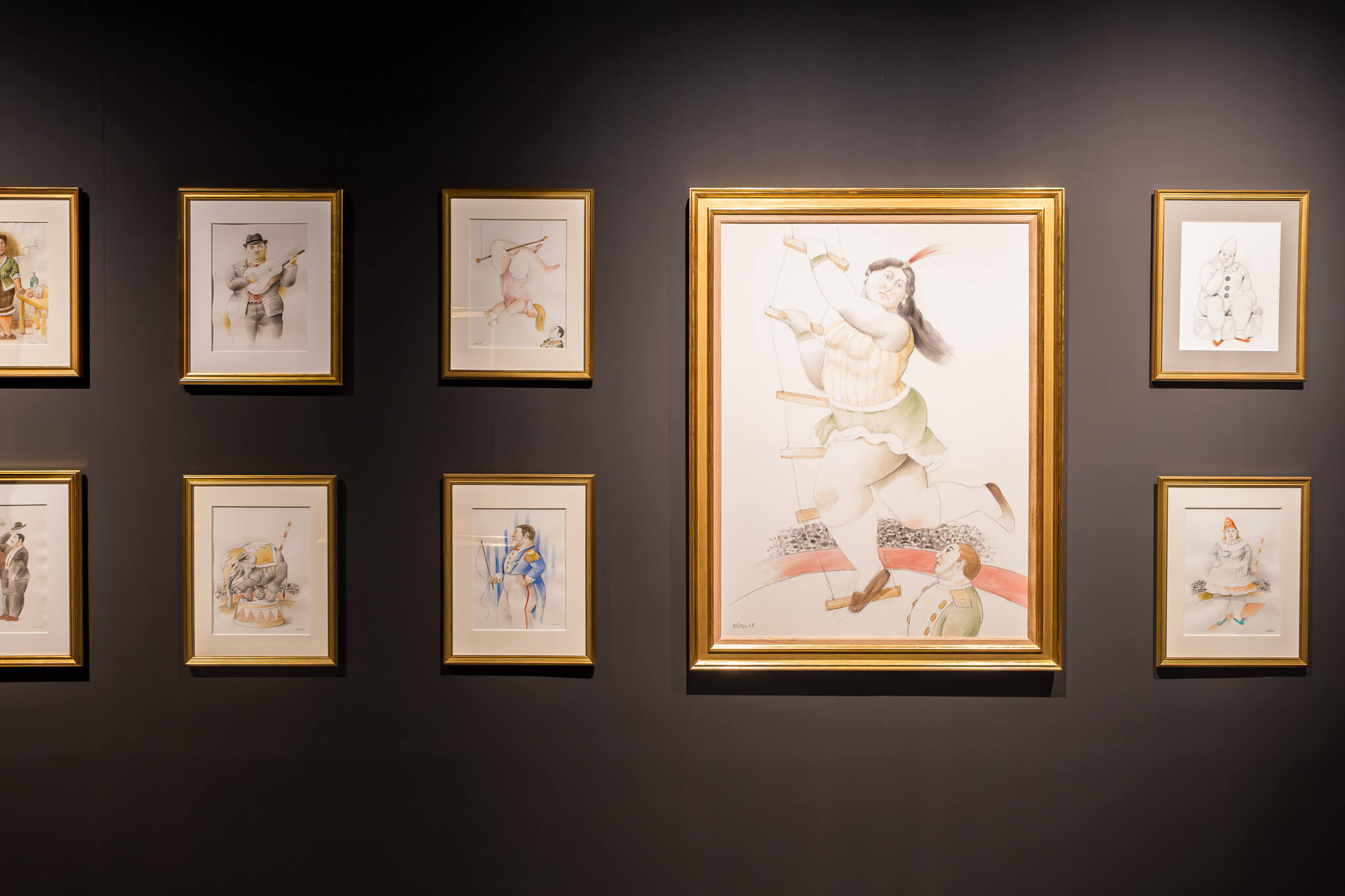 馬戲團是波特羅的繪畫舞台，圖為新加坡「IMBA」展場／攝影：鄭琮諺