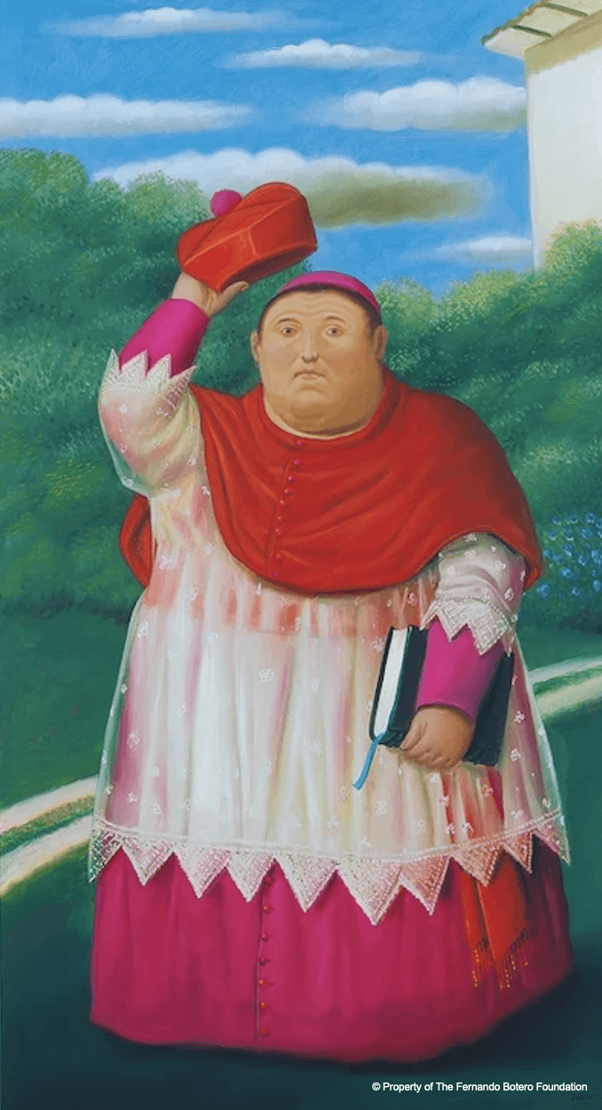 《主教》Fernando Botero, A Bishop, 2002，圖片提供：聯合數位文創
