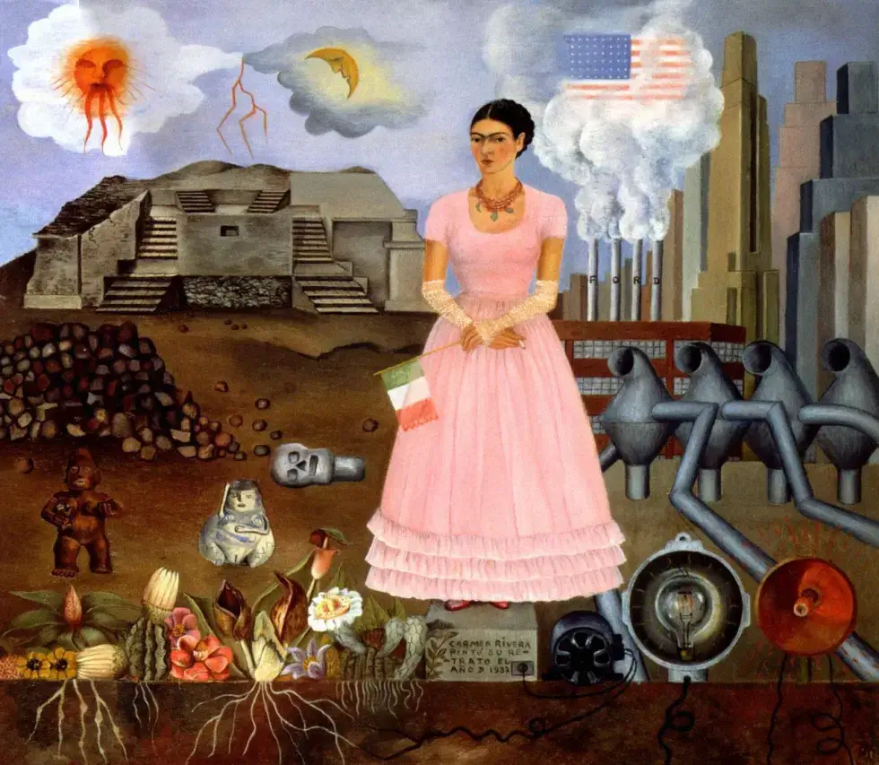 Frida Kahlo, Self Portrait Along the Boarder Line Between Mexico and the United States, 1932