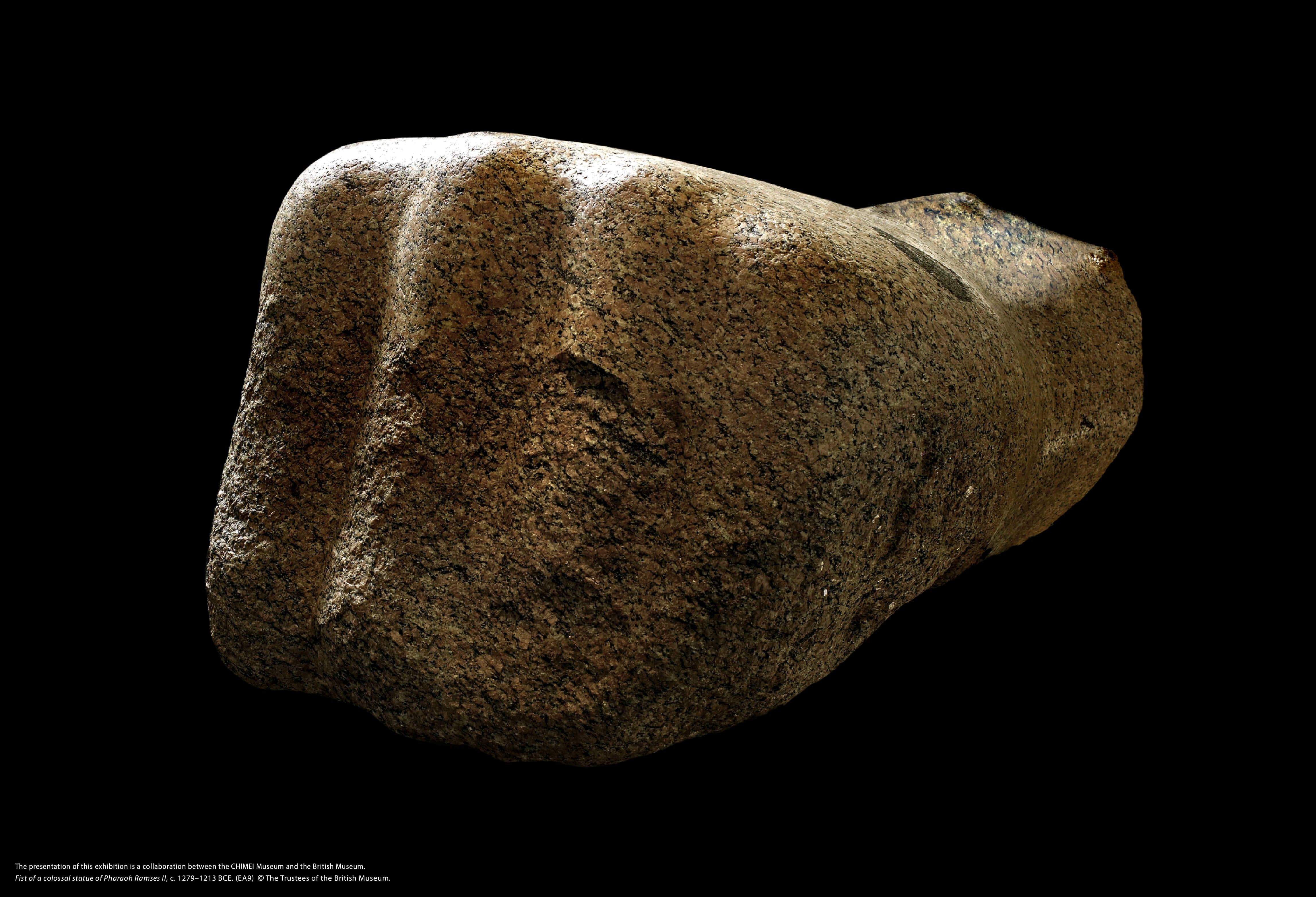 拉美西斯二世巨像的拳頭，約西元前1279–1213年。圖片版權：大英博物館理事會