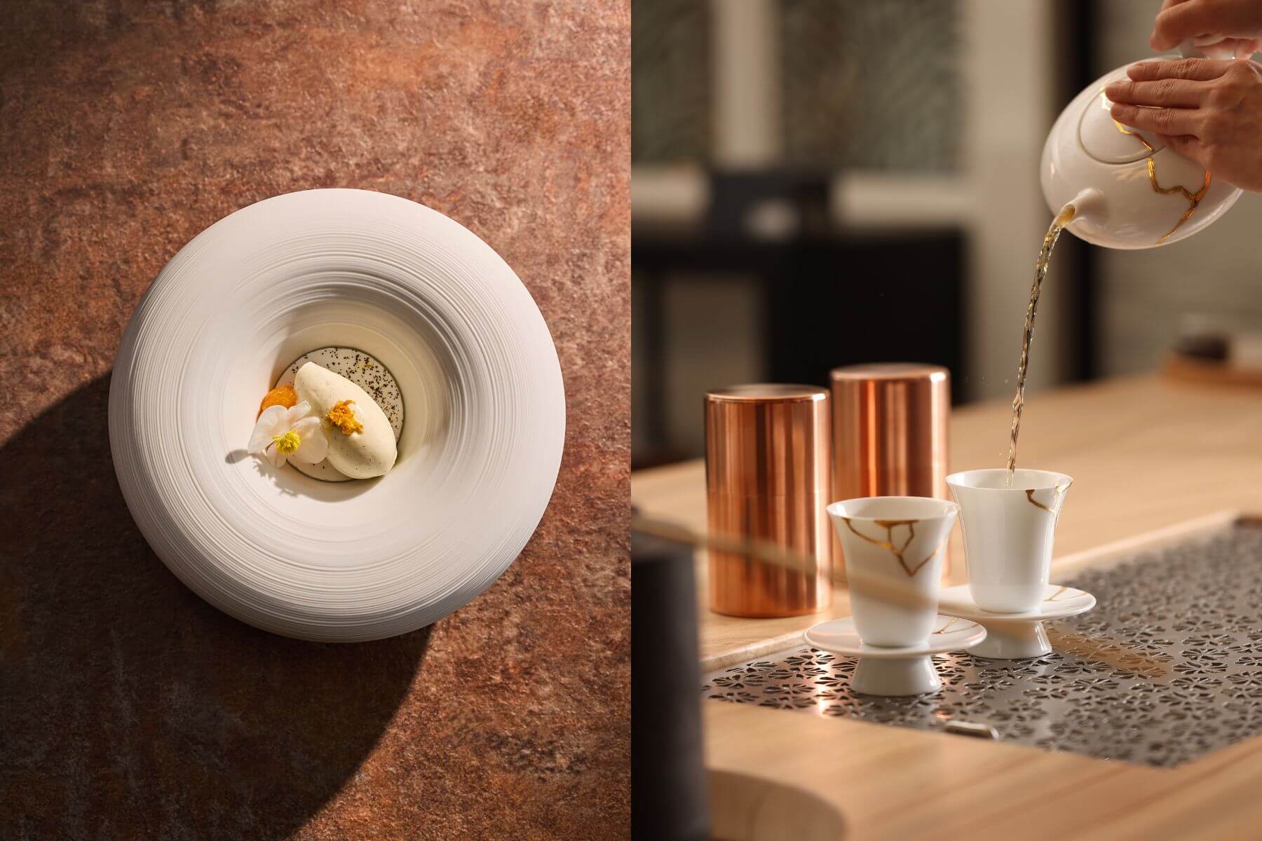 以日本蜜柑搭配瑞可塔起司，酸中帶甜。（圖/le beaujour）