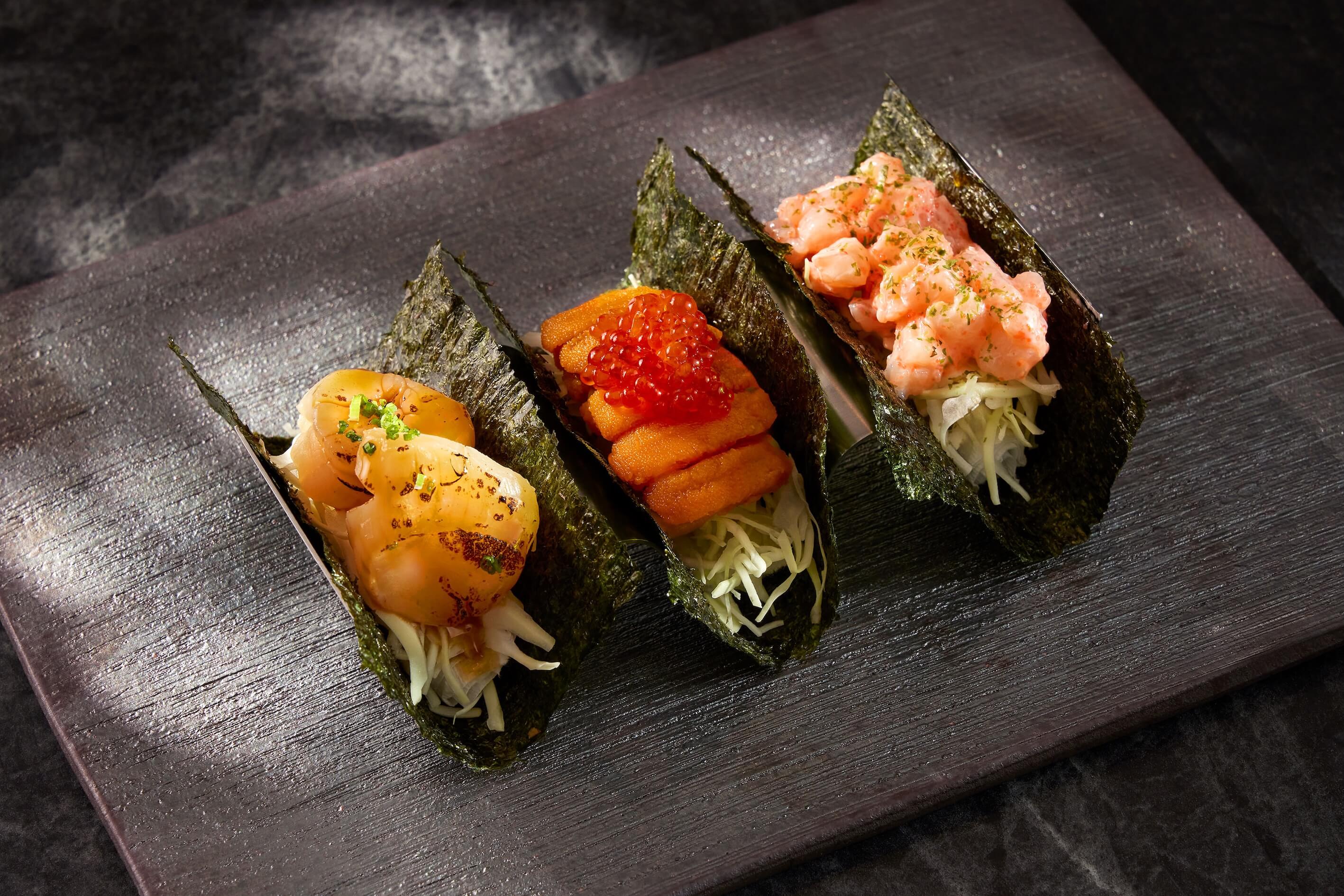 海膽鮭魚卵手捲