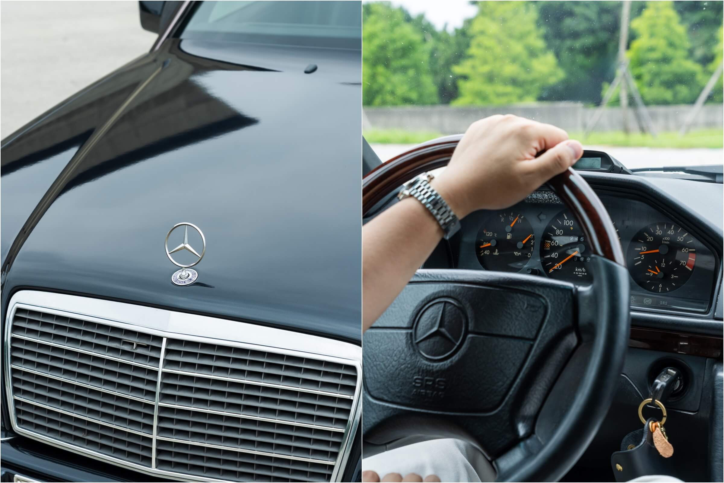 W 124於台灣總代理在停產前向德國原廠訂製Masterpiece限量特仕版，配備專屬半木半皮方向盤、Mercedes-Benz門檻飾板、雙區恆溫空調與後座電動遮陽簾等豪華配備。