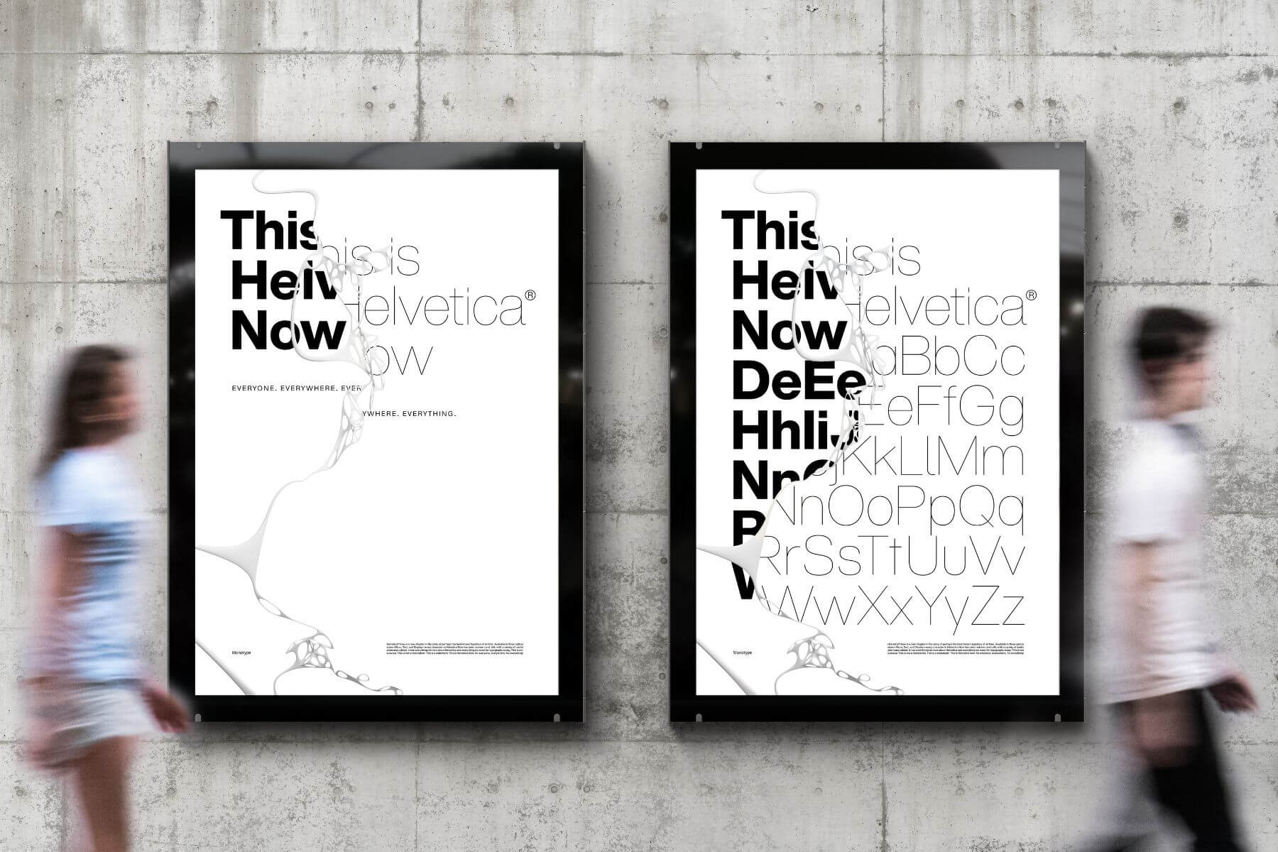 以滿足21世紀設計師的多元需求，Helvetica® Now為經典字體賦予現代創意潛力。