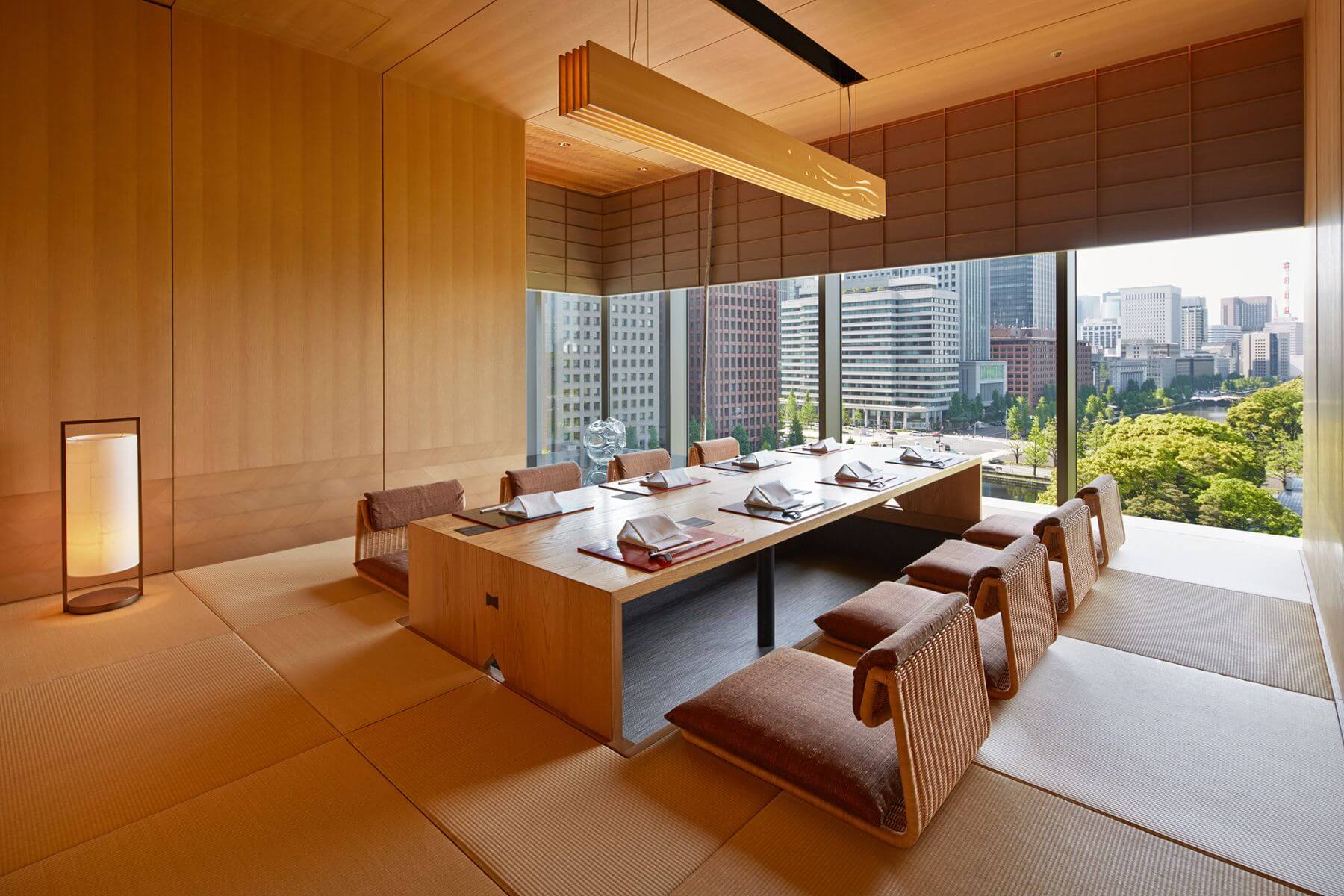 懷石料理餐廳「和田倉Wadakura」室內設計完美展現日本美學和頂級日本傳統工藝。（圖/東京皇宮飯店）