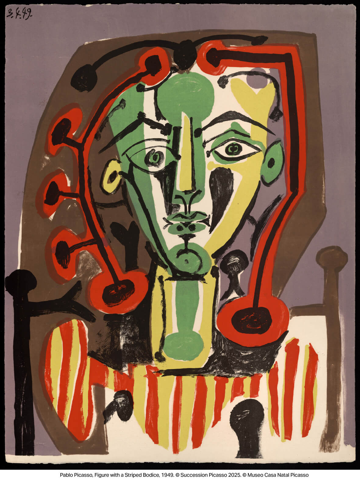 Figure with Striped Bodice (Figure au Corsage rayé) (April 3, 1949)