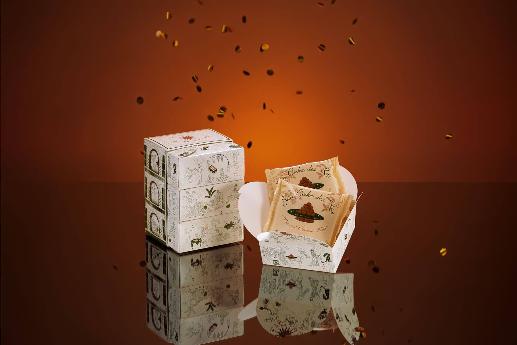 禮盒設計由知名設計師馮宇領軍的IF OFFICE團隊攜手新生代插畫家陳景容共同創作。