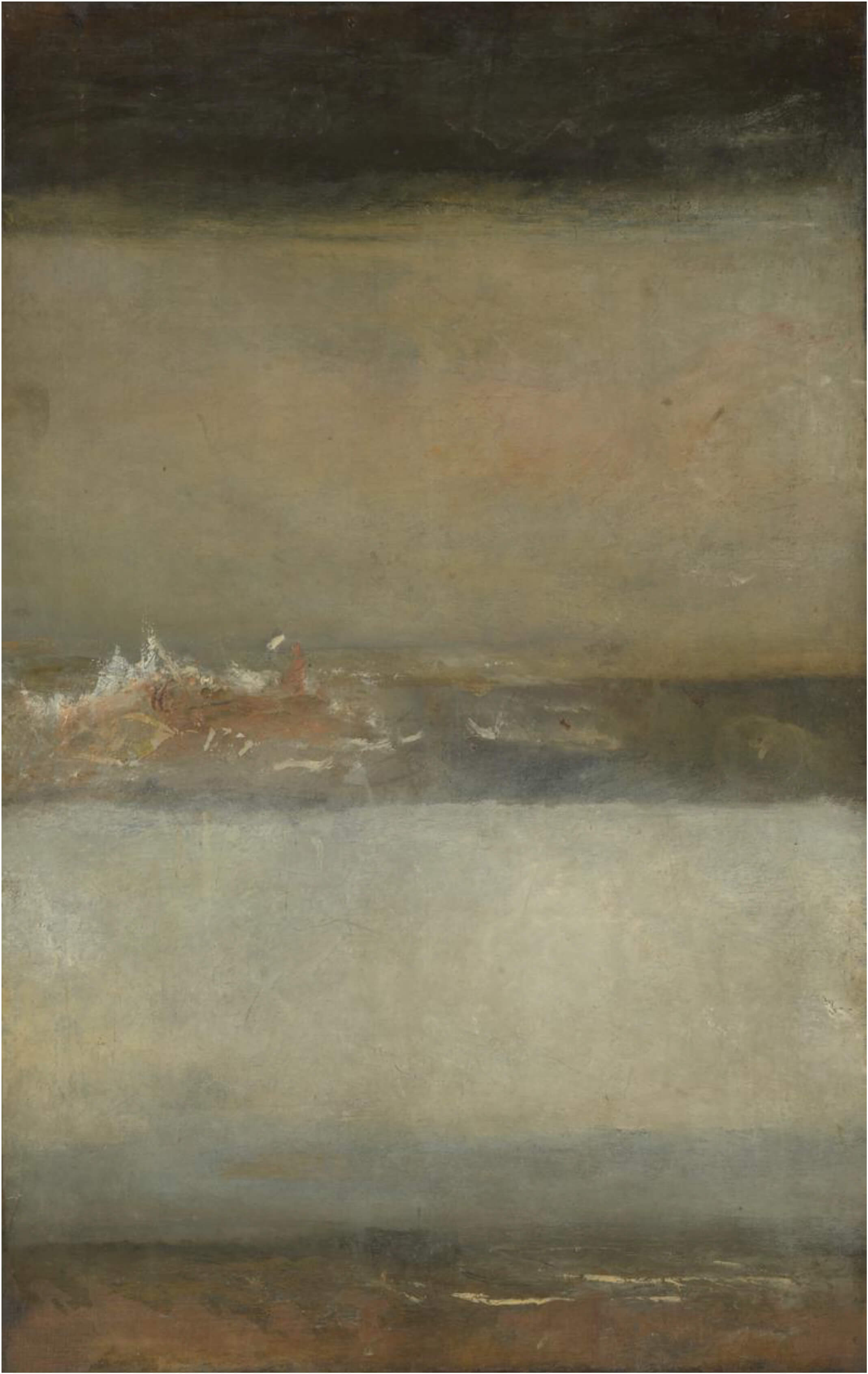 三個海景（Three Seascapes），1827，約瑟夫．馬洛德．威廉．透納（Joseph Mallord William Turner）。（圖片來源：TATE）