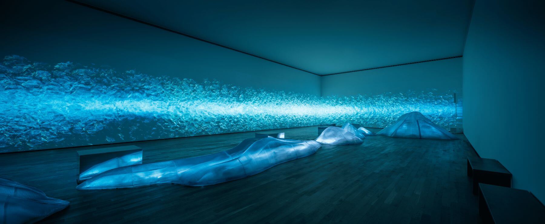 劇場空間以影像結合地景裝置，在黃信堯的旁白之下，詩意的影像與地景燈光，引領觀者進入未來臺南的各種想像。