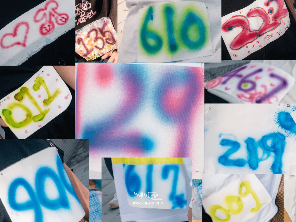 WRC團隊攜手新銳插畫藝術家Beryl Wu，在市集跑聚活動中進行手噴號碼布體驗，將馬拉松賽事元素融入social run文化，呼應WRC所提倡的精神：「每個人邁出步伐，即是跑者」。