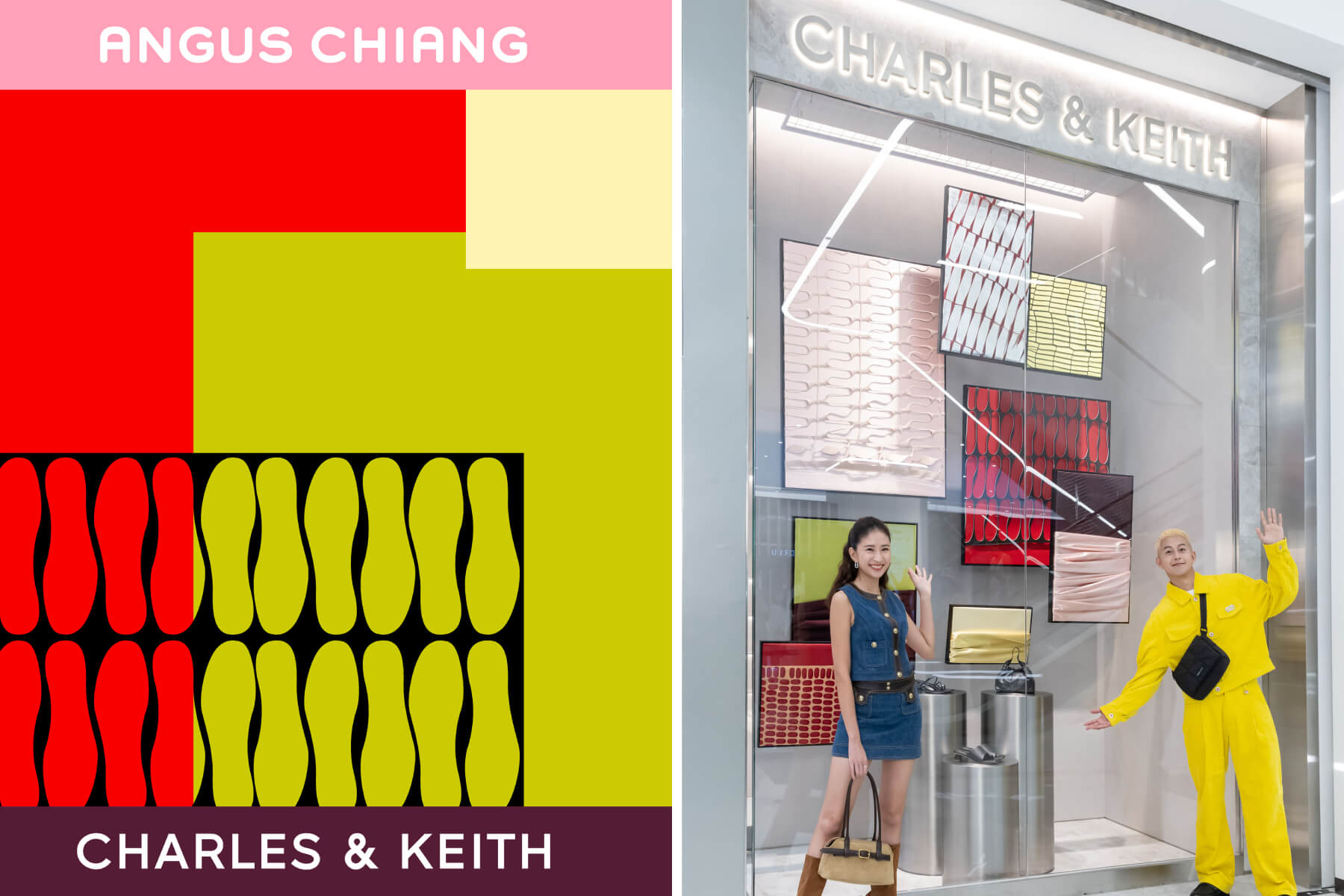 CHARLES & KEITH攜手台灣時尚設計師江奕勳，以回收布料打造話題裝置藝術