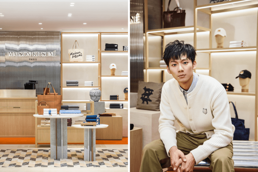 MAISON KITSUNÉ 台北忠孝 SOGO 門市全新亮相，吳念軒演繹 2025 秋冬巴黎學院風