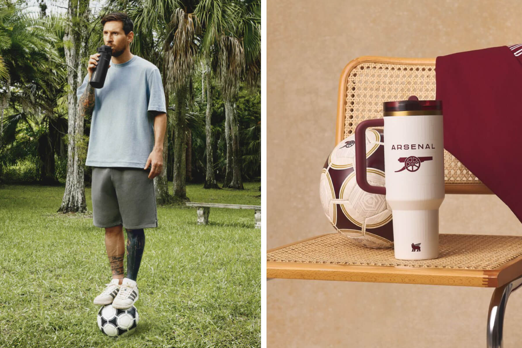 Stanley 1913將足球傳奇刻畫在保溫瓶——攜手梅西、巴黎聖日耳曼與阿森納推出新系列