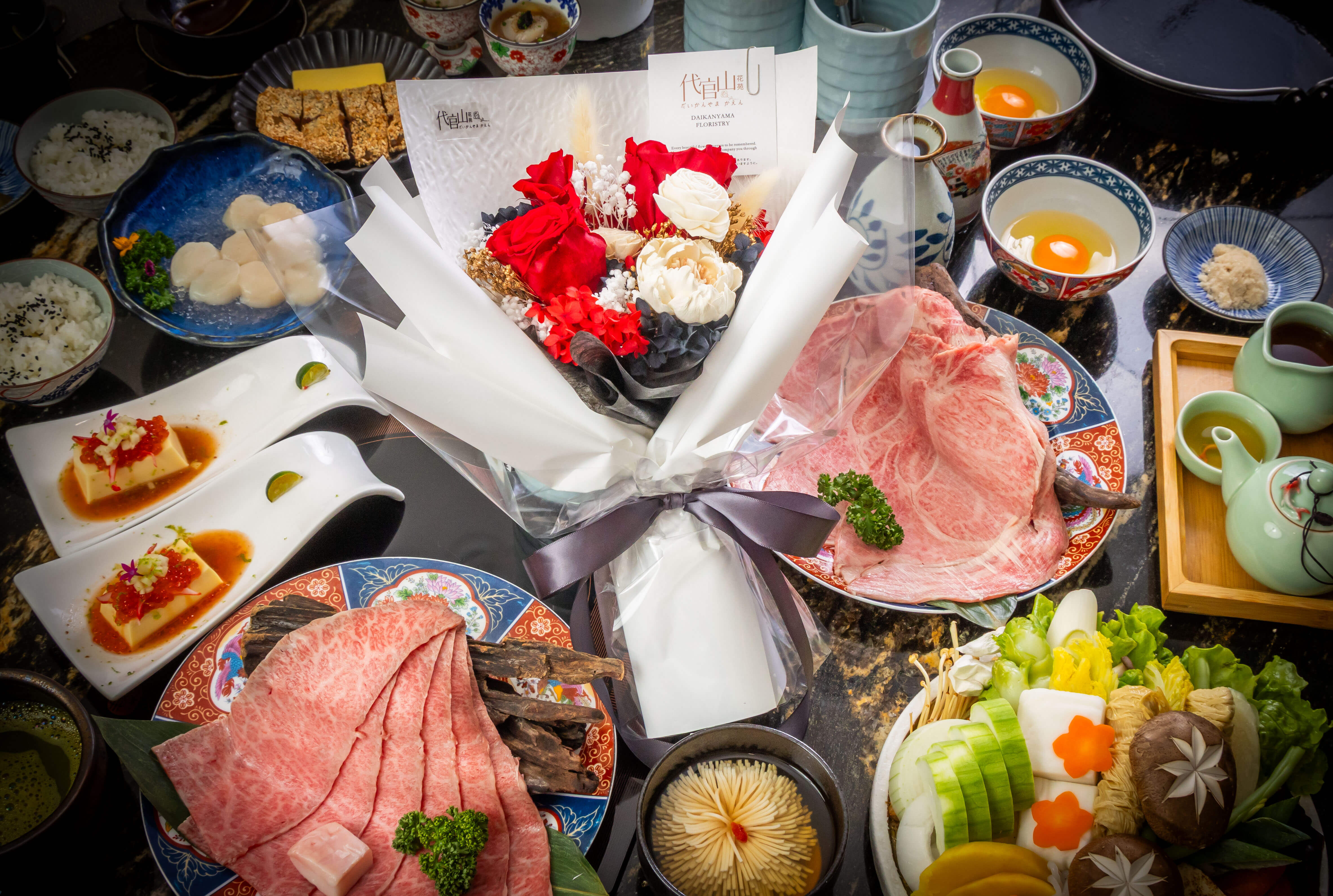 情人節限定｜台北代官山花苑 × 橋山·壽喜燒、二本松涮涮屋，源自東京的浪漫款待