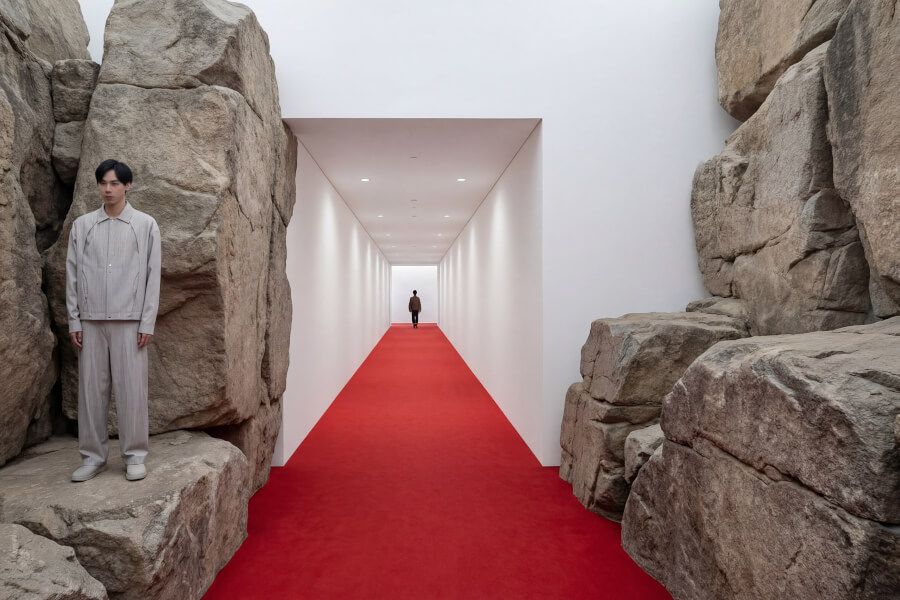 oqLiq 26AW 倫敦時裝週：當服裝進入建築的結構時代，《INTERLACE：Constructed Cosmos》以虛擬場域重寫空間與身體的關係