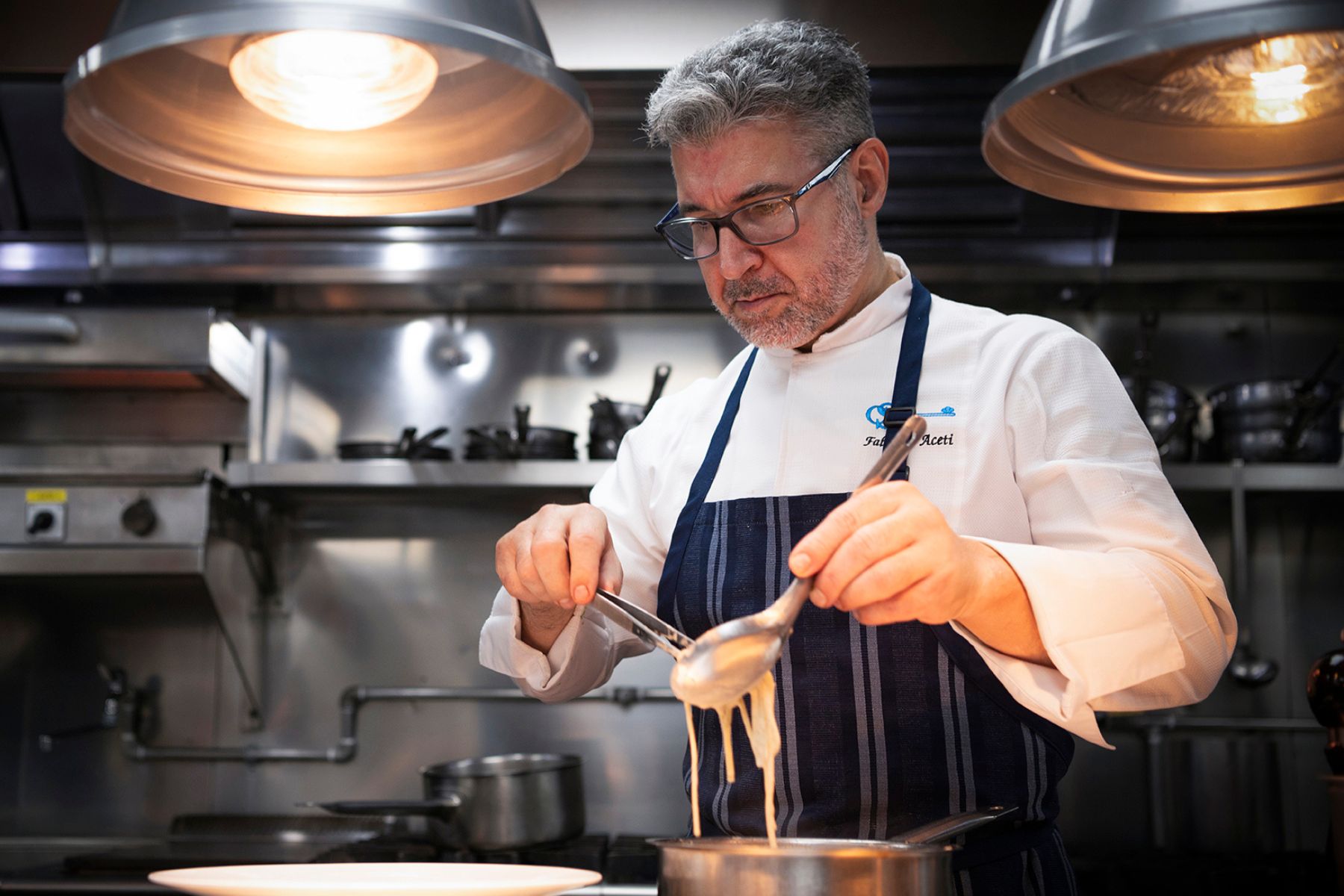 台北遠東香格里拉馬可波羅餐廳的感官剪裁：義大利名廚Fabrizio Aceti以食材為針、空間為裁縫間，演繹「舌尖上的高訂時裝美學」